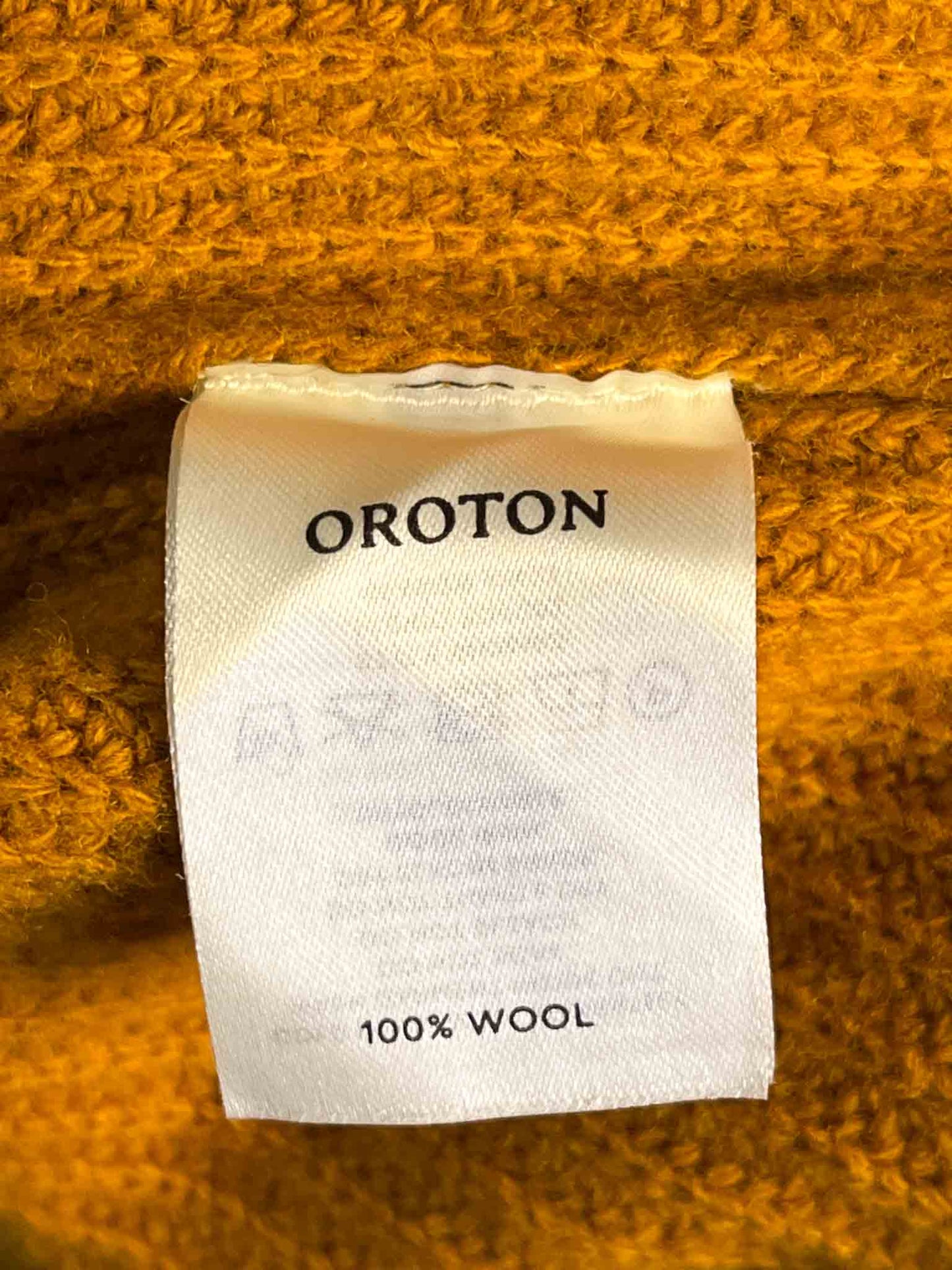 Size XS | Oroton Mustard Wool Cropped Jumper