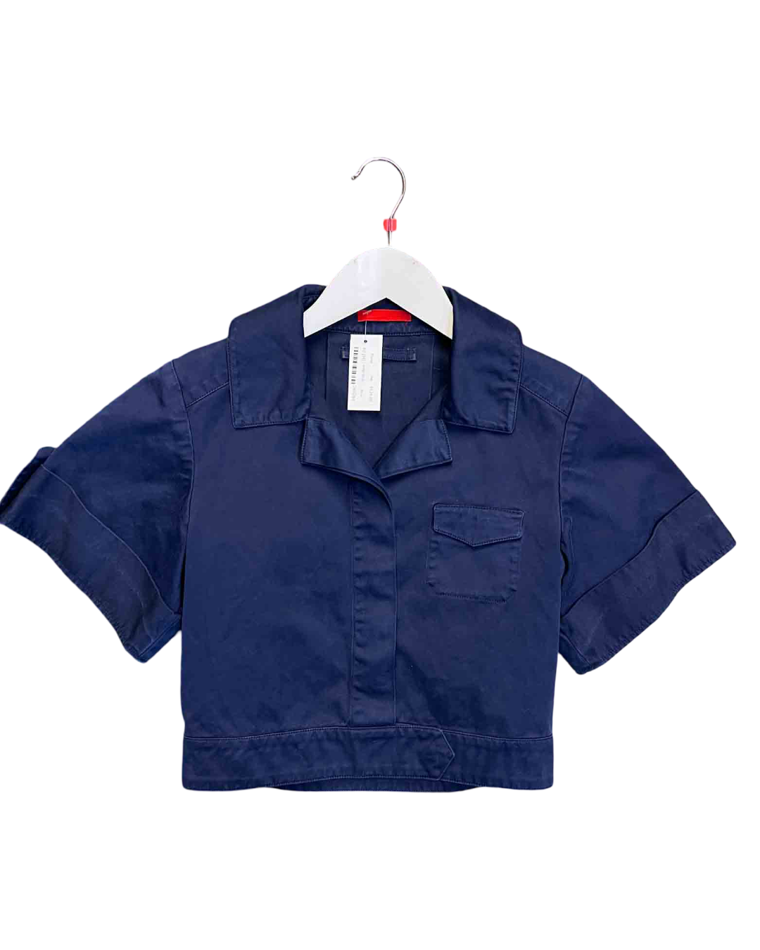 Size M | Prada Blue Cropped Utility Shirt