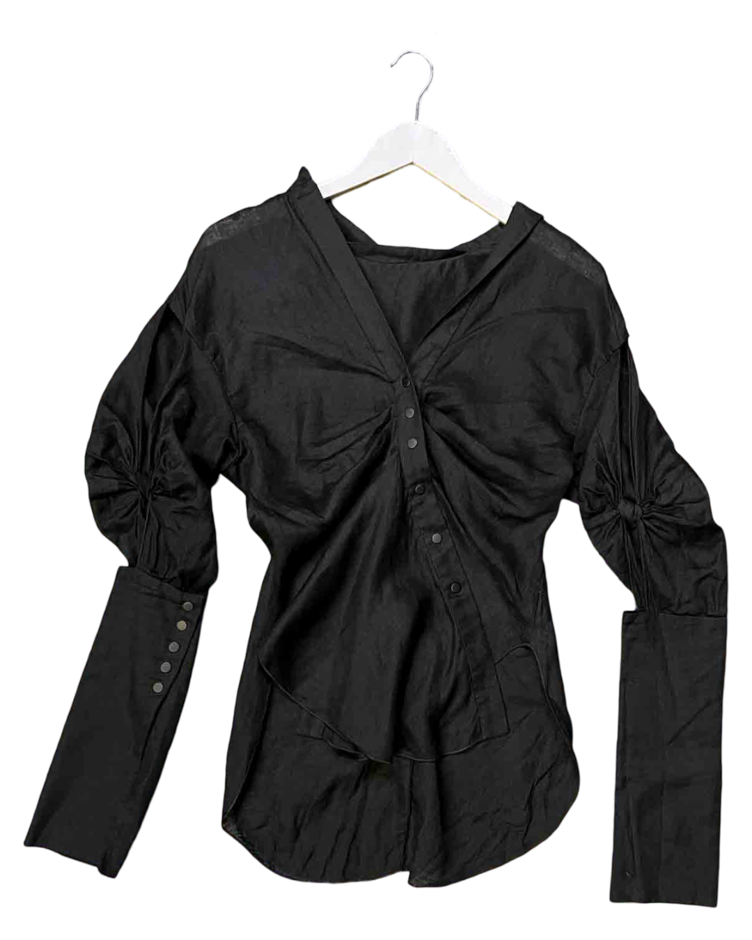 Size 10 | KitX Black Organic Linen Shirt