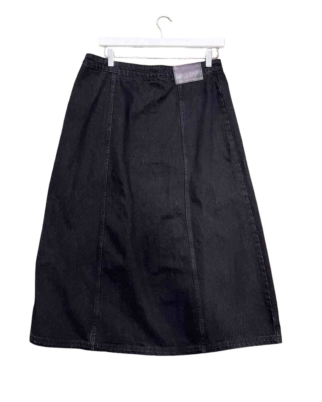 Size 10 | Alpha60 Black Denim Midi Skirt