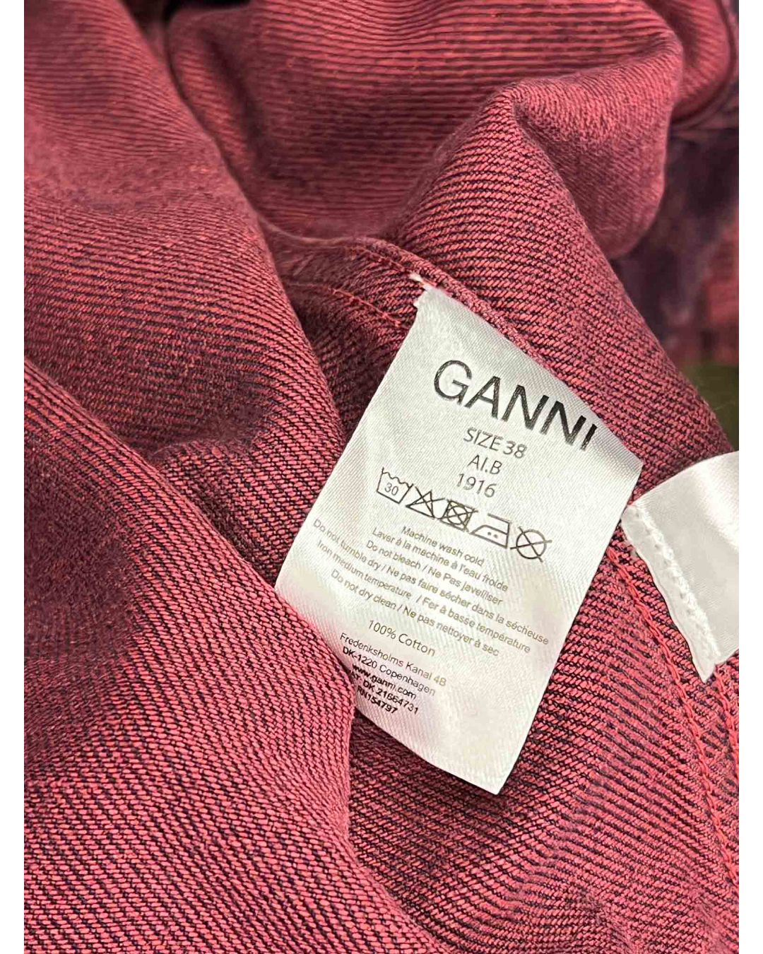 Size 38 (M) | GANNI Purple Denim Jacket