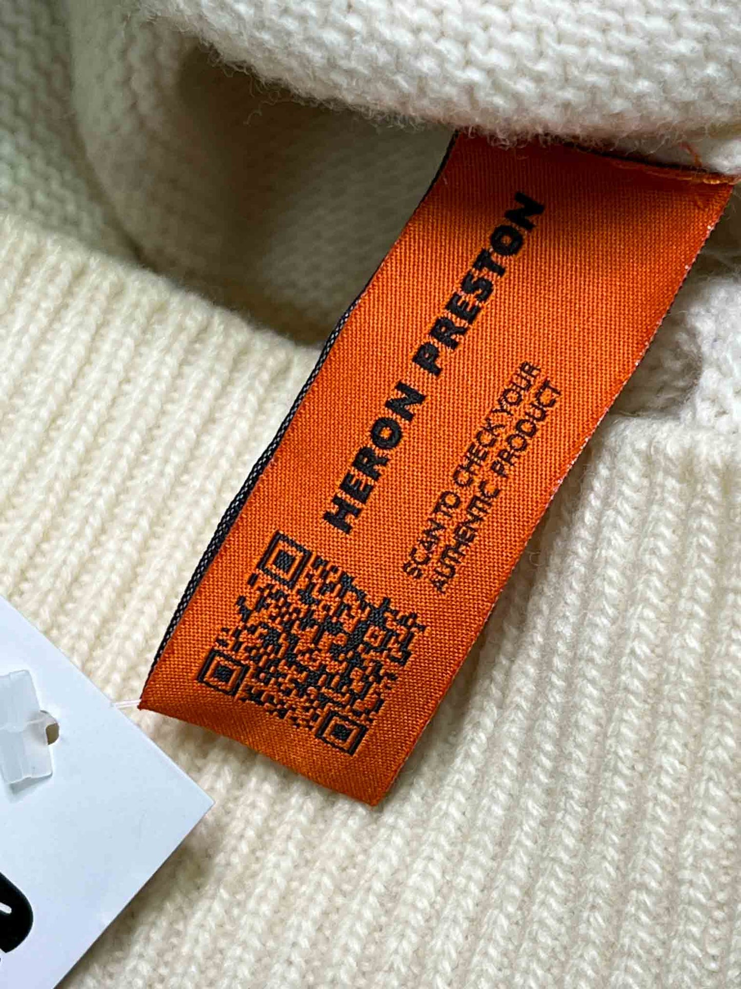 Size L | Heron Preston White Light Knit Jumper