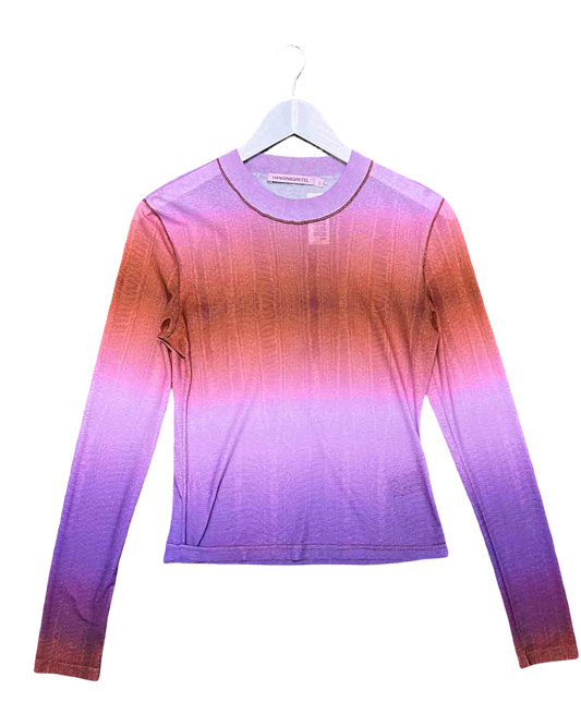 Size L | Hansel & Gretel Purple Ombre Mesh Top