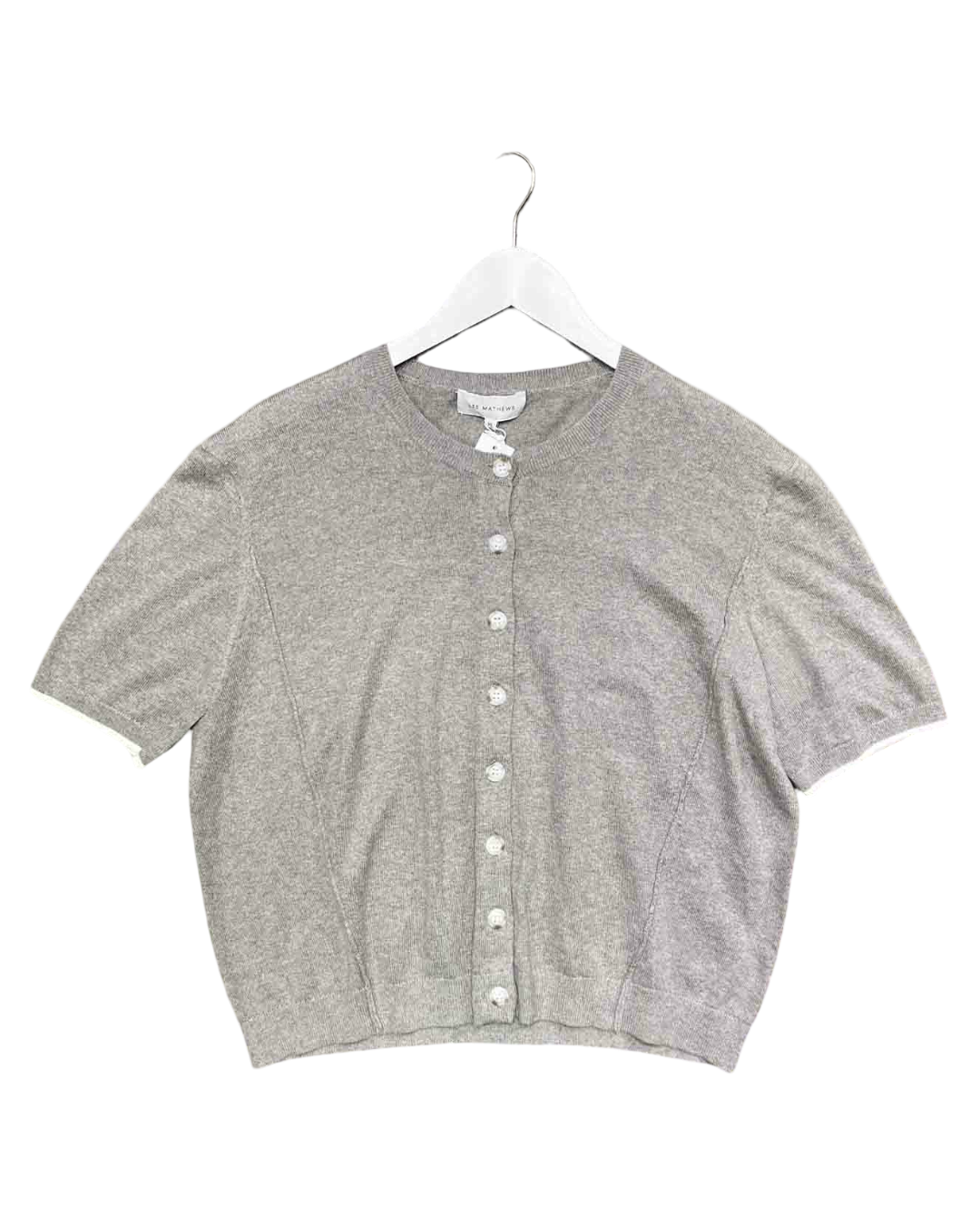 Size XL | Lee Mathews Cotton Cashmere Short Sleeve Cardigan NWT