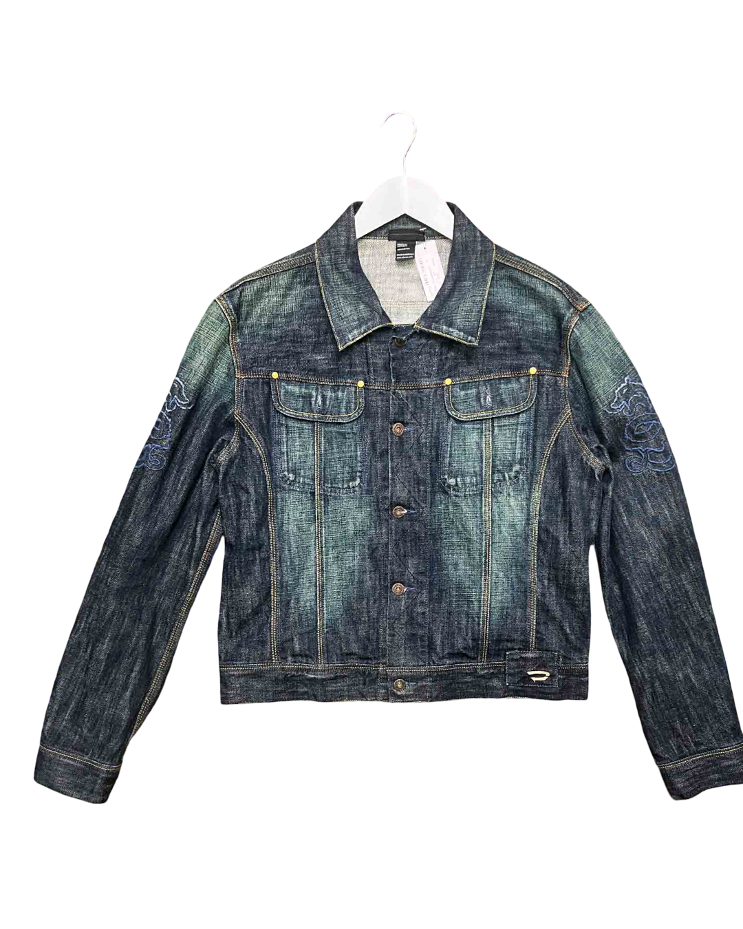 Size L | Diesel Y2K Dragon Stonewashed Denim Jacket