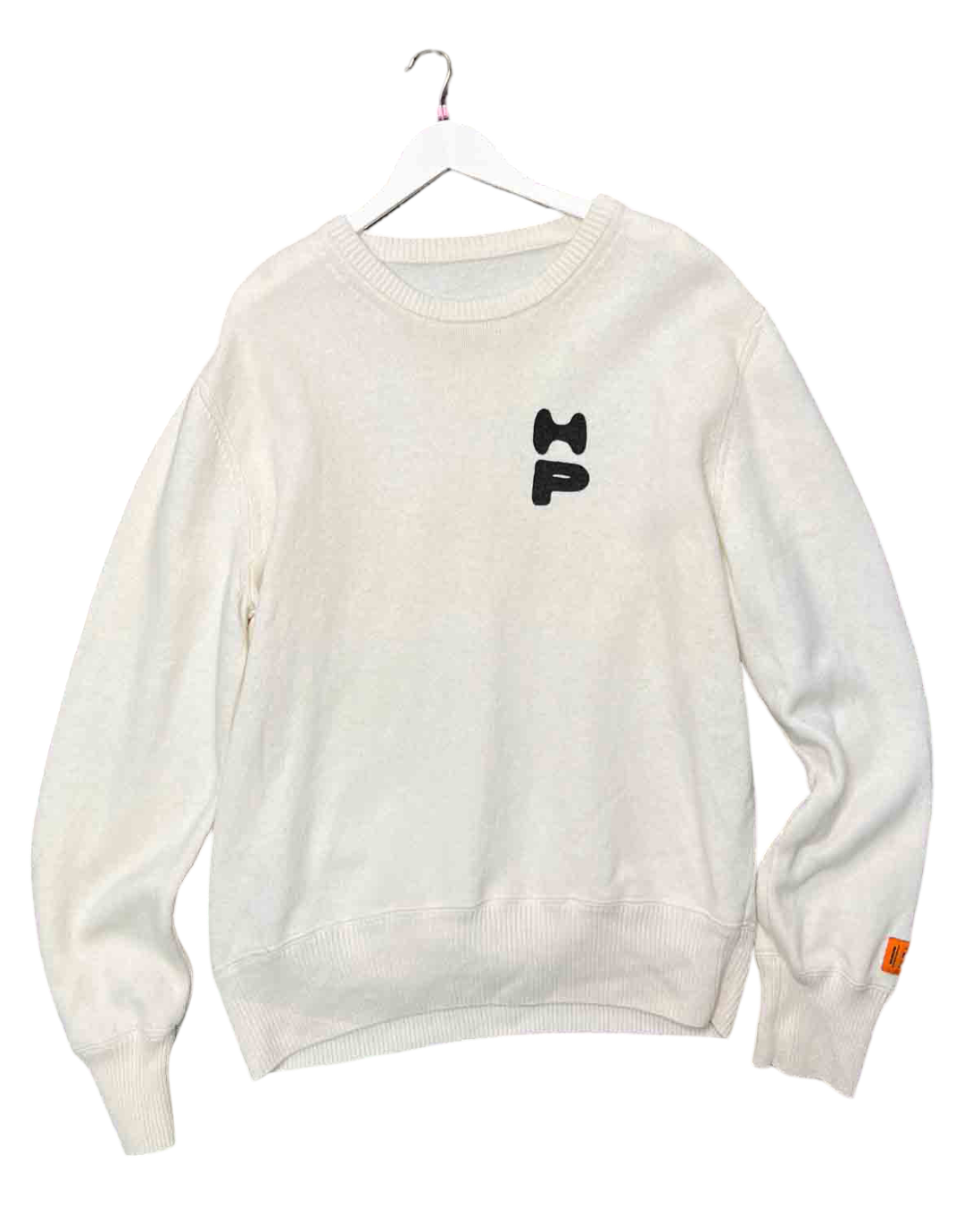 Size L | Heron Preston White Light Knit Jumper