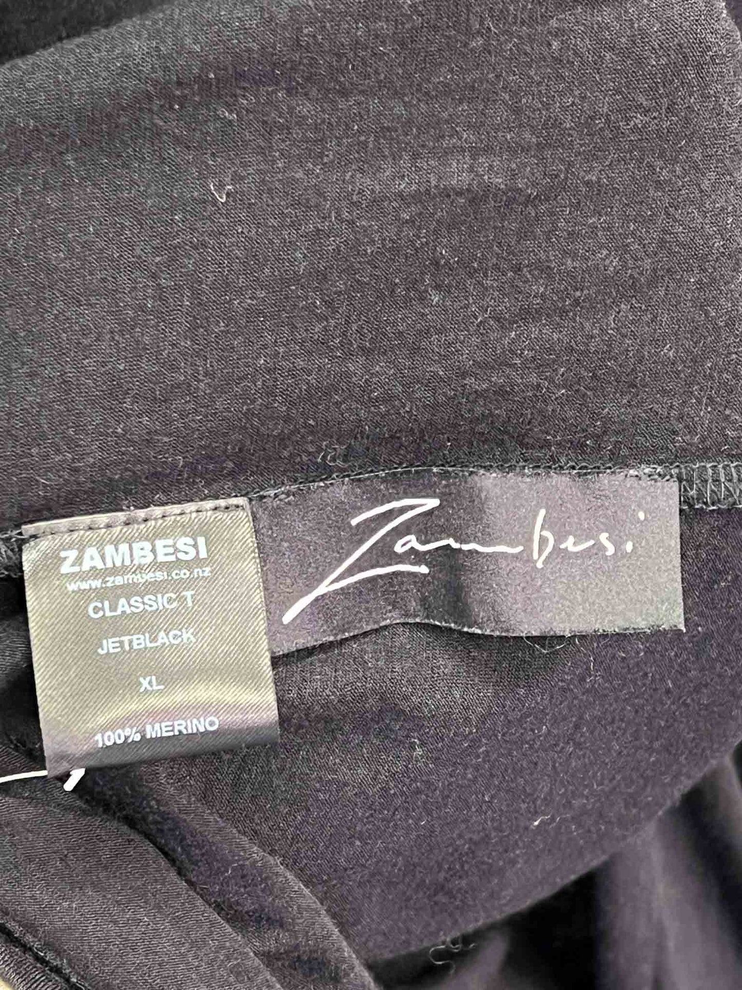 Size XL | Zambesi Black Merino Wool Top