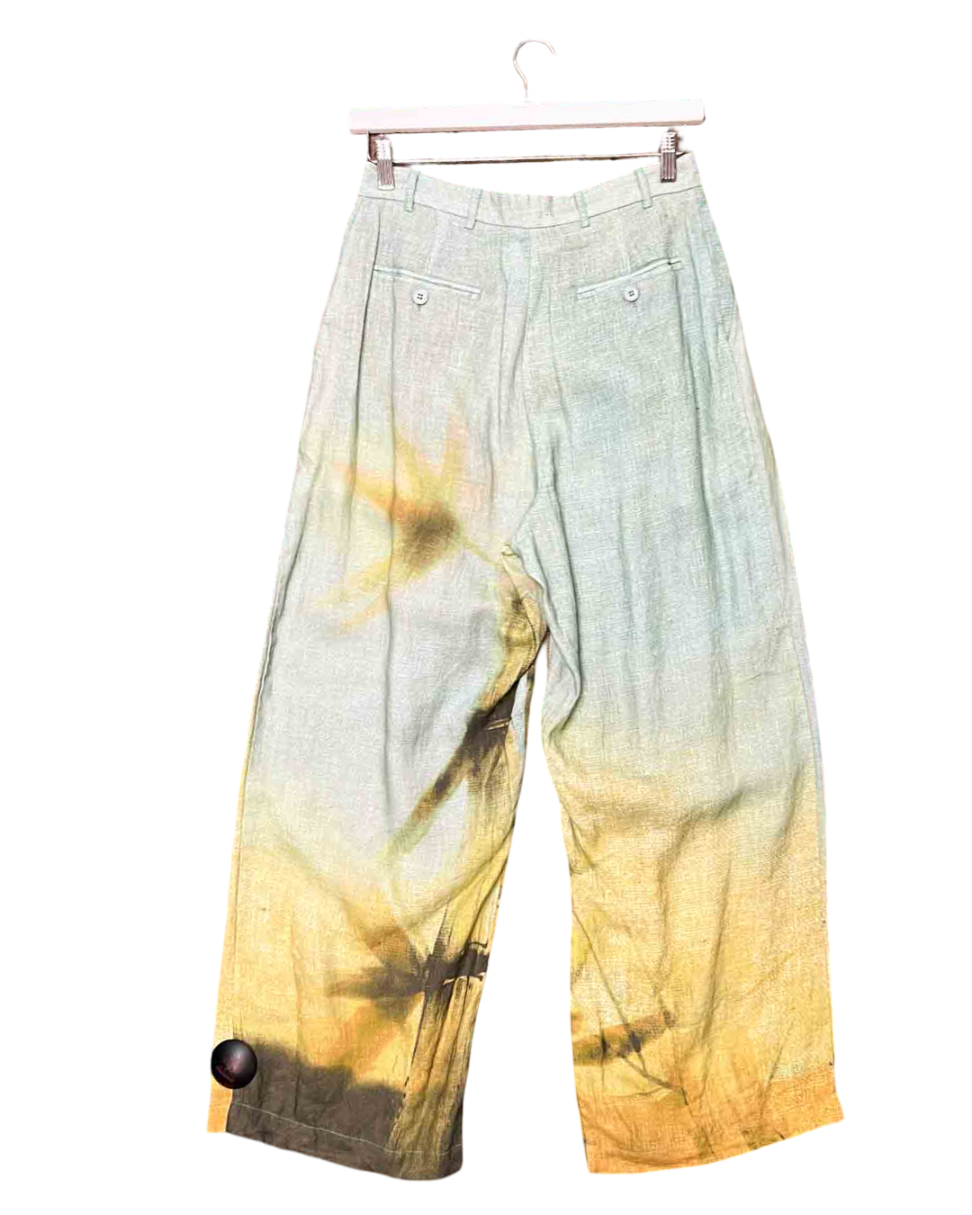 Size 36 (S) | Mes Demoiselles Linen Botanical Foliage Pants