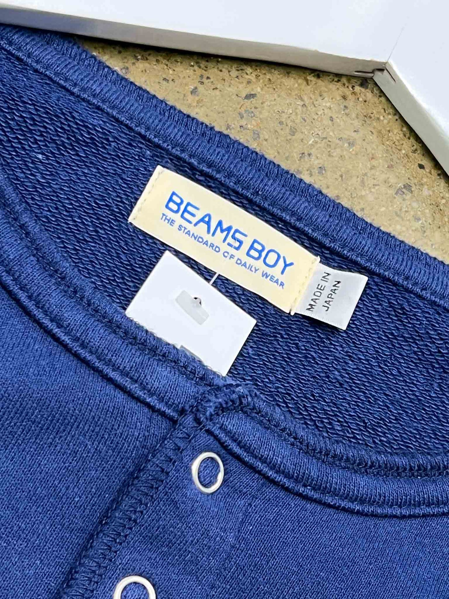 Size S | Beams Boy Blue Cotton Button-Up Top