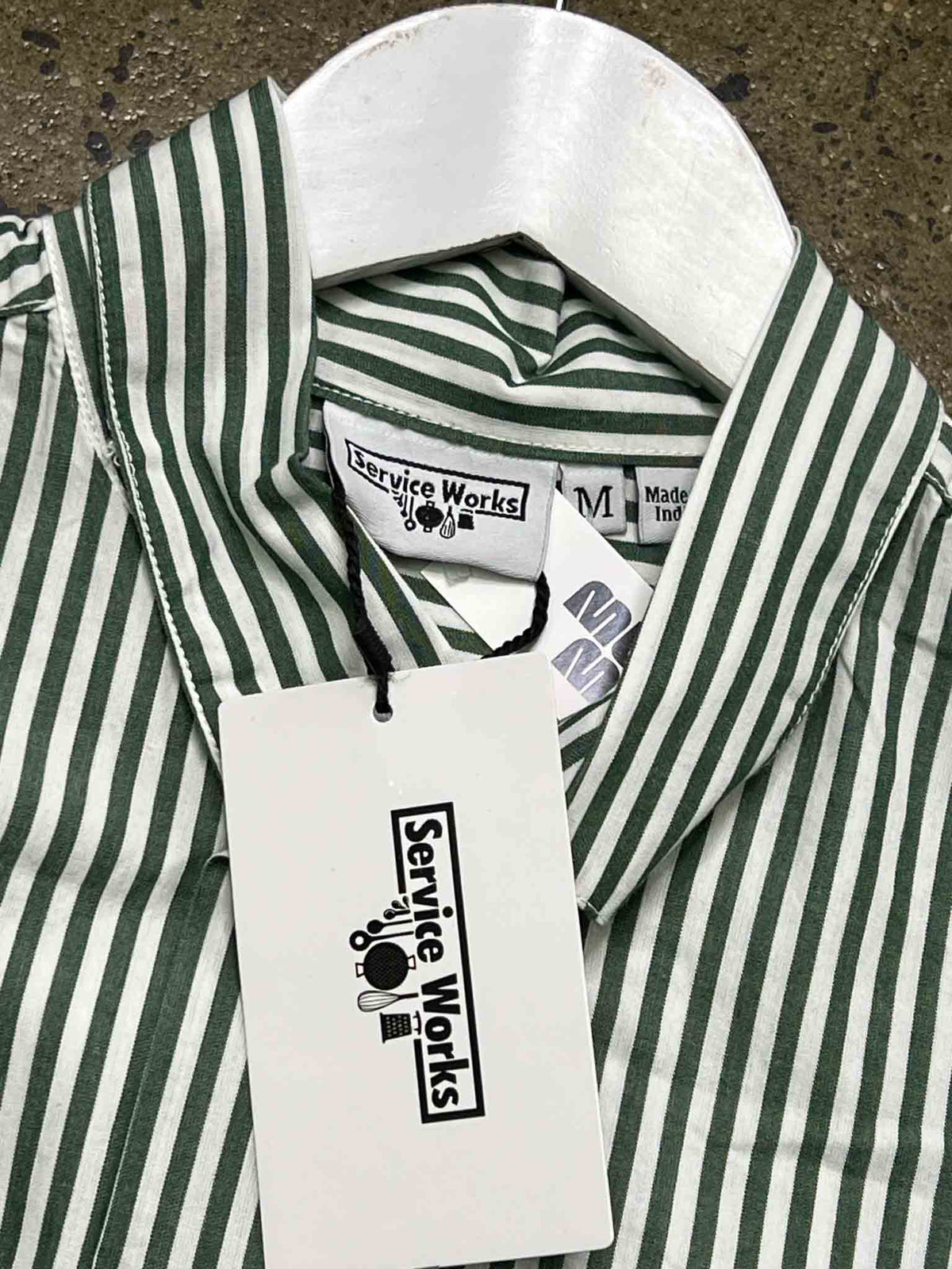 Size M | Service Works Poplin Stripe Waiter Shirt NWT