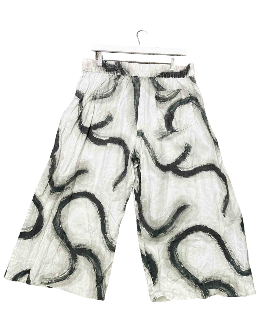 Size XL | Eva's Sunday Swirly Linen Wide-Leg Pants