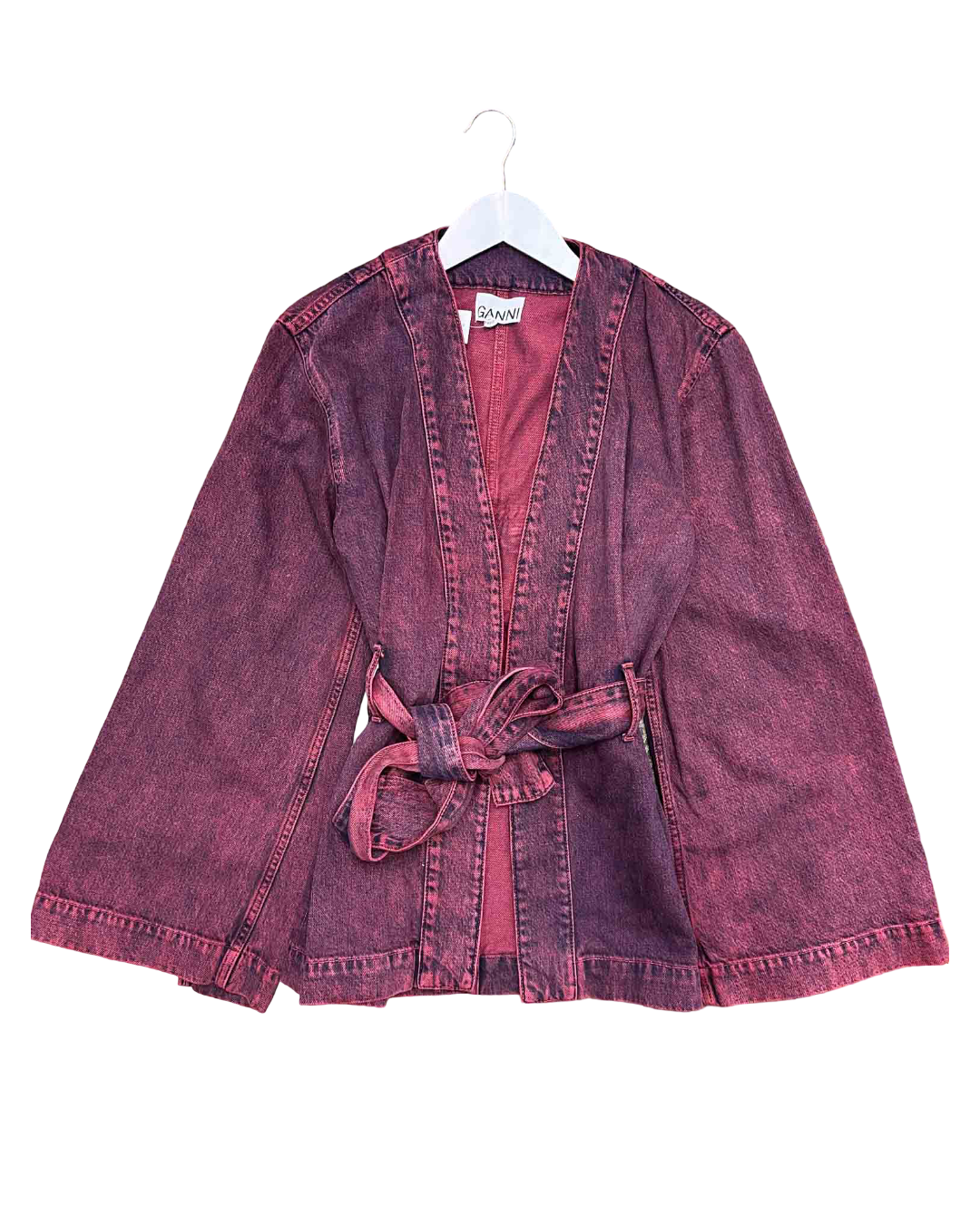 Size 38 (M) | GANNI Purple Denim Jacket