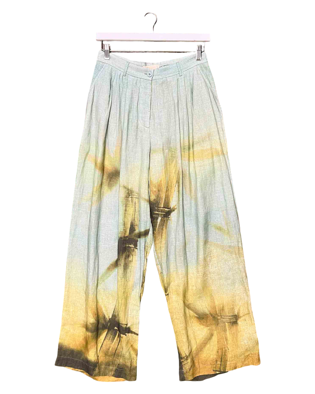 Size 36 (S) | Mes Demoiselles Linen Botanical Foliage Pants
