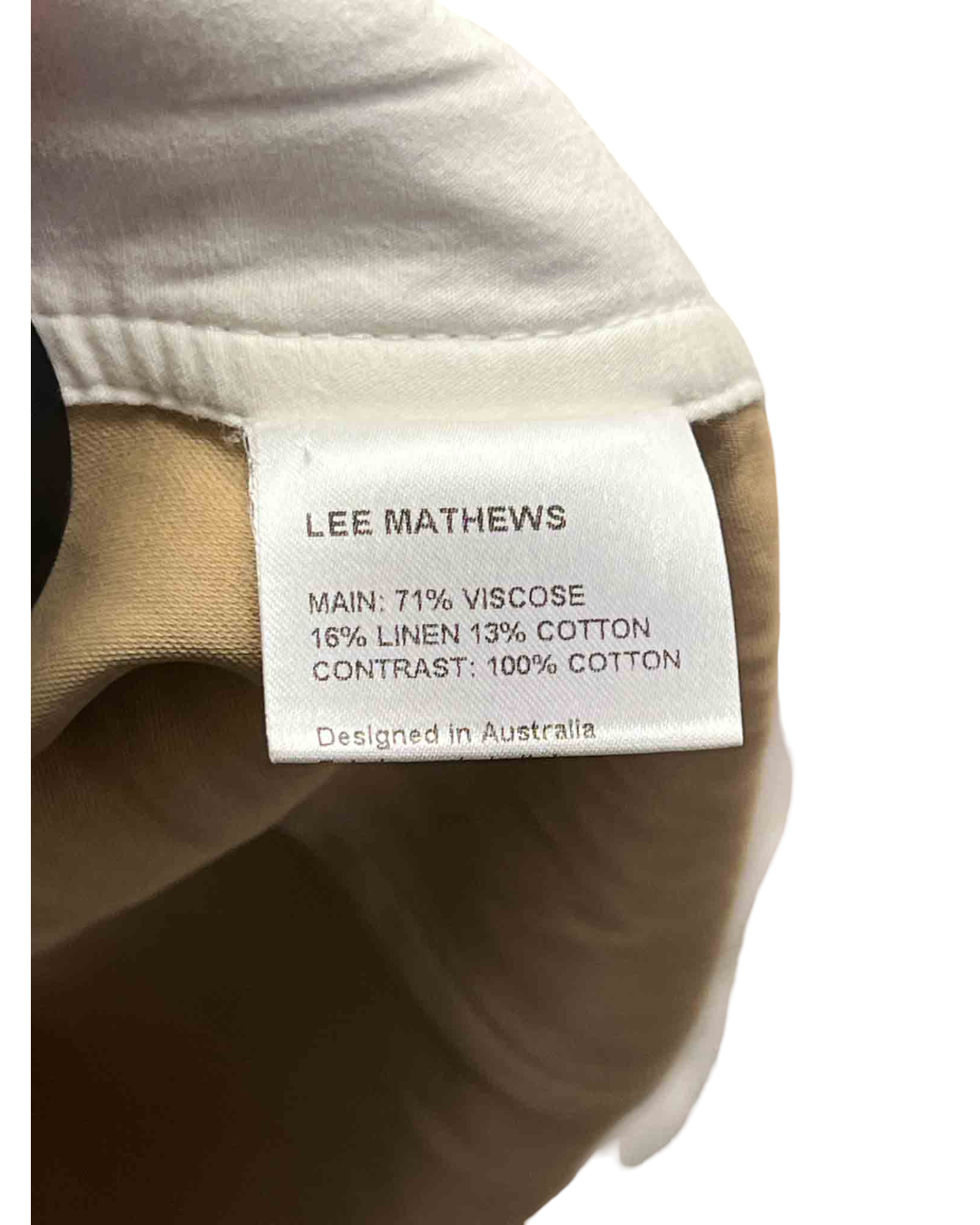 Size 1 (8) | Lee Mathews Beige Button Shirt