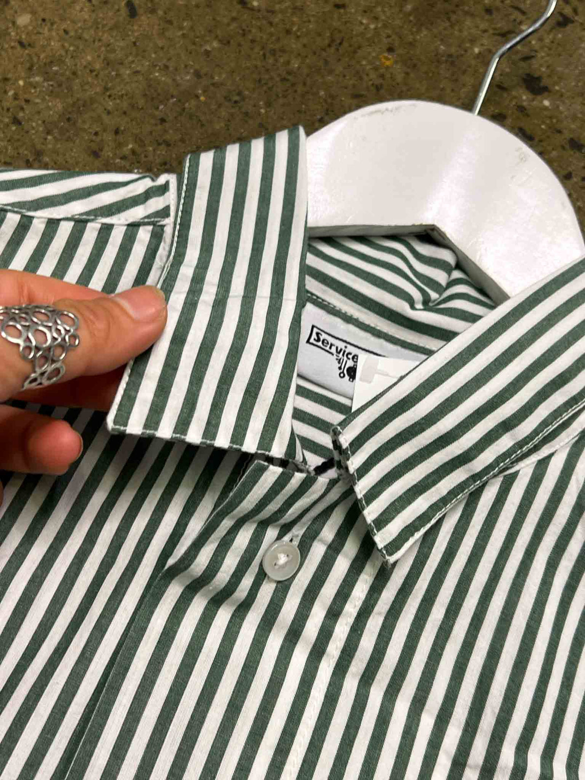 Size M | Service Works Poplin Stripe Waiter Shirt NWT