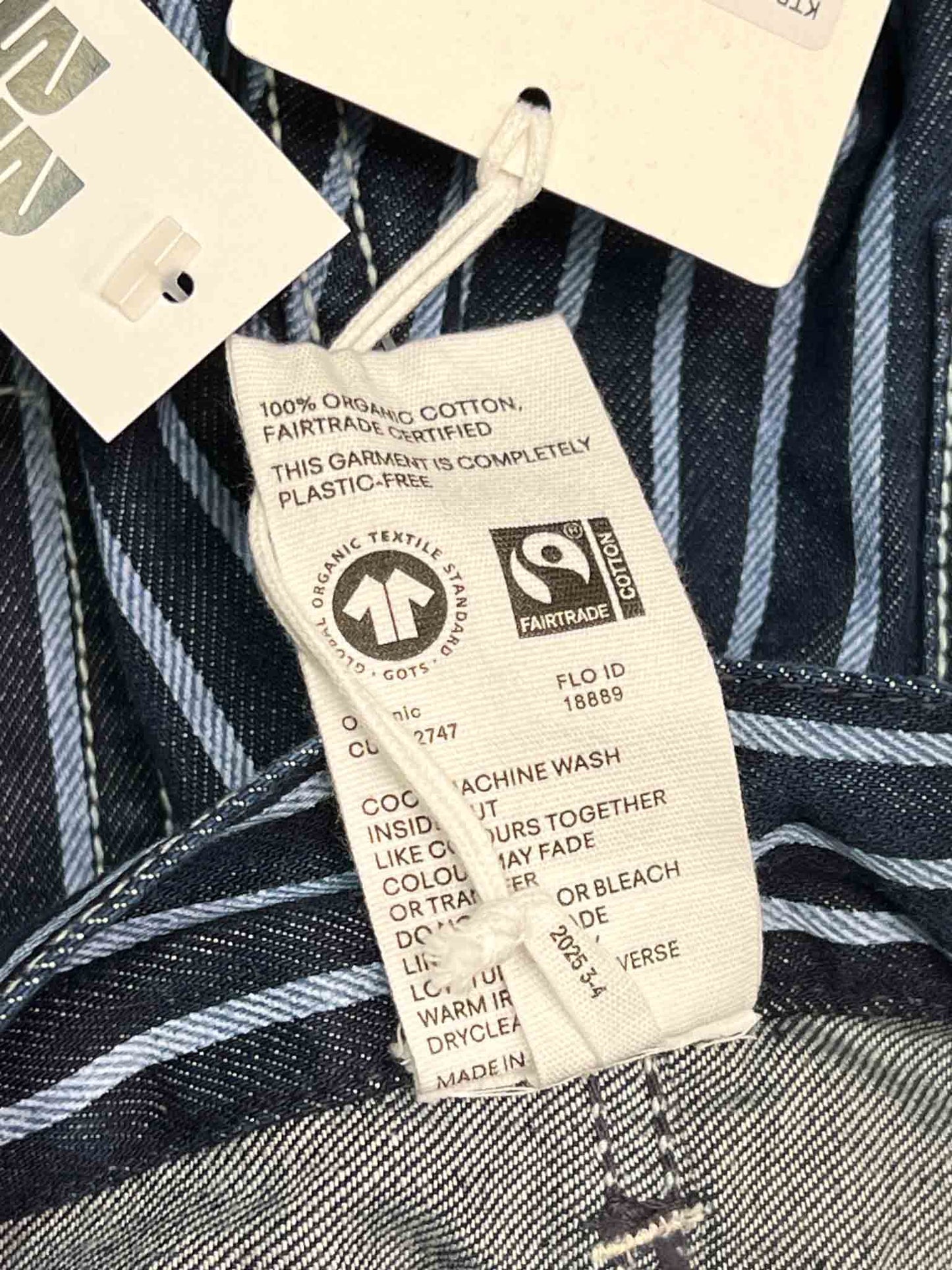 Size XS (26) | Kowtow Chalk Stripe Riley Jeans NWT