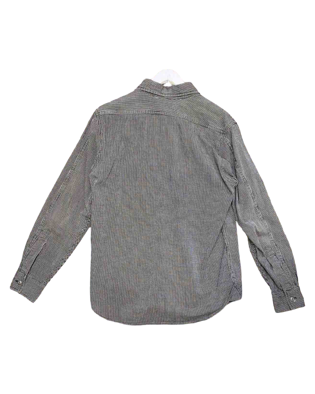 Size L | Tellason Charcoal Hickory Stripe Shirt