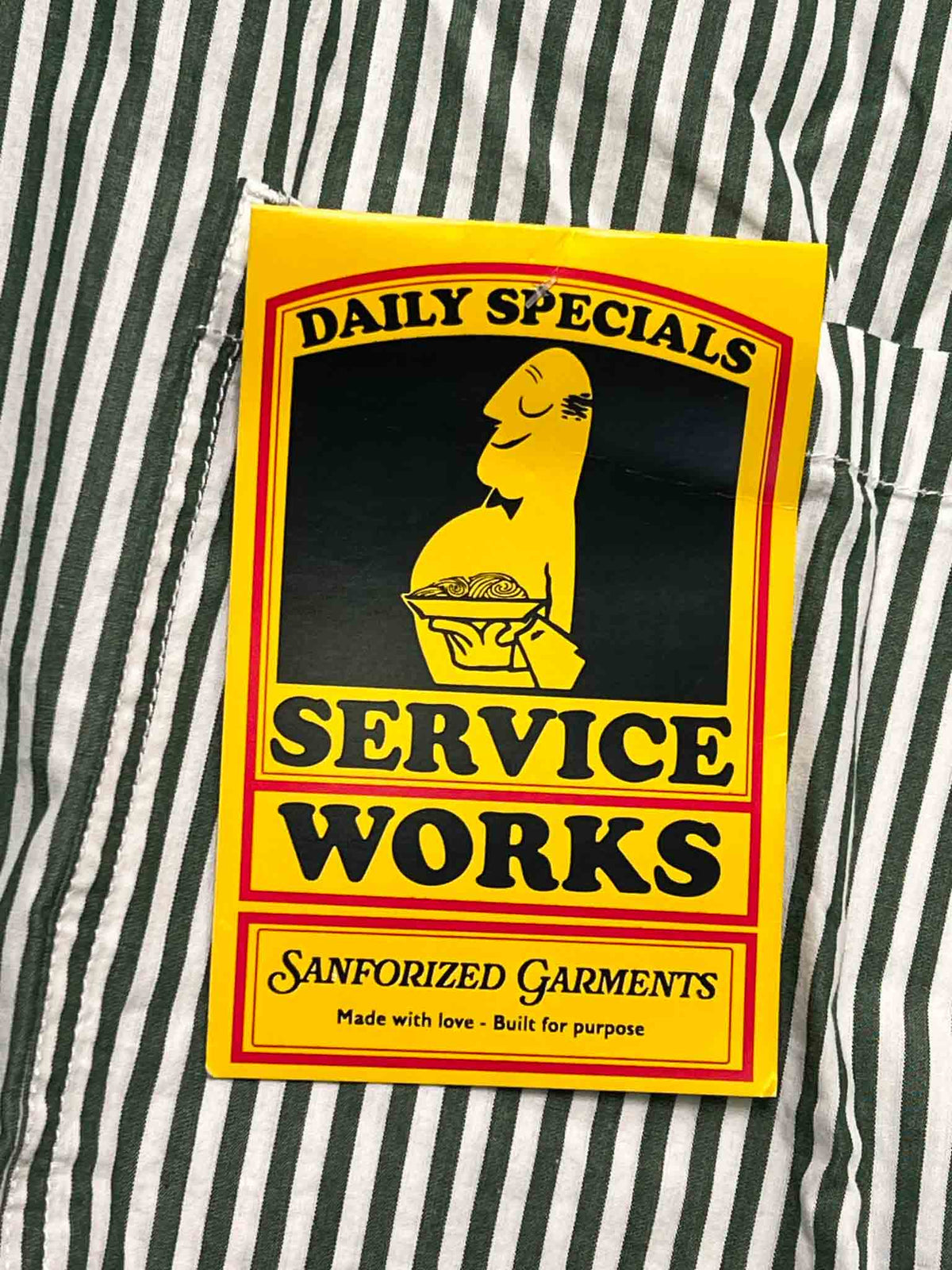 Size M | Service Works Poplin Stripe Waiter Shirt NWT