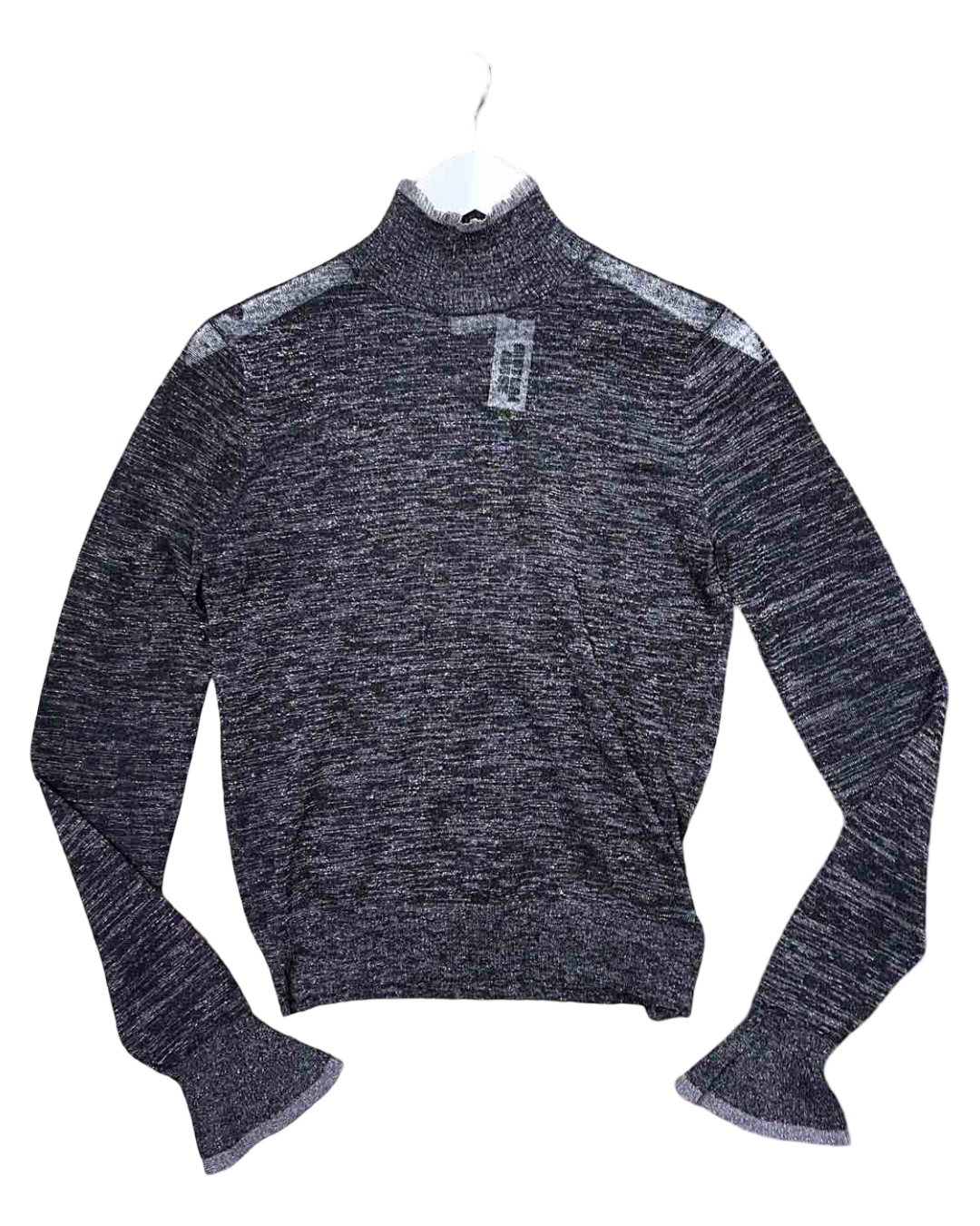 Size S | Aje Glitter Mock Neck Knitted Top