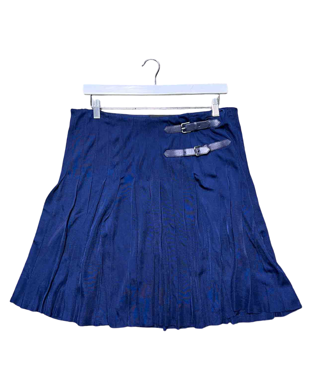 Size L | Ralph Lauren Navy Pleated Mini Skirt