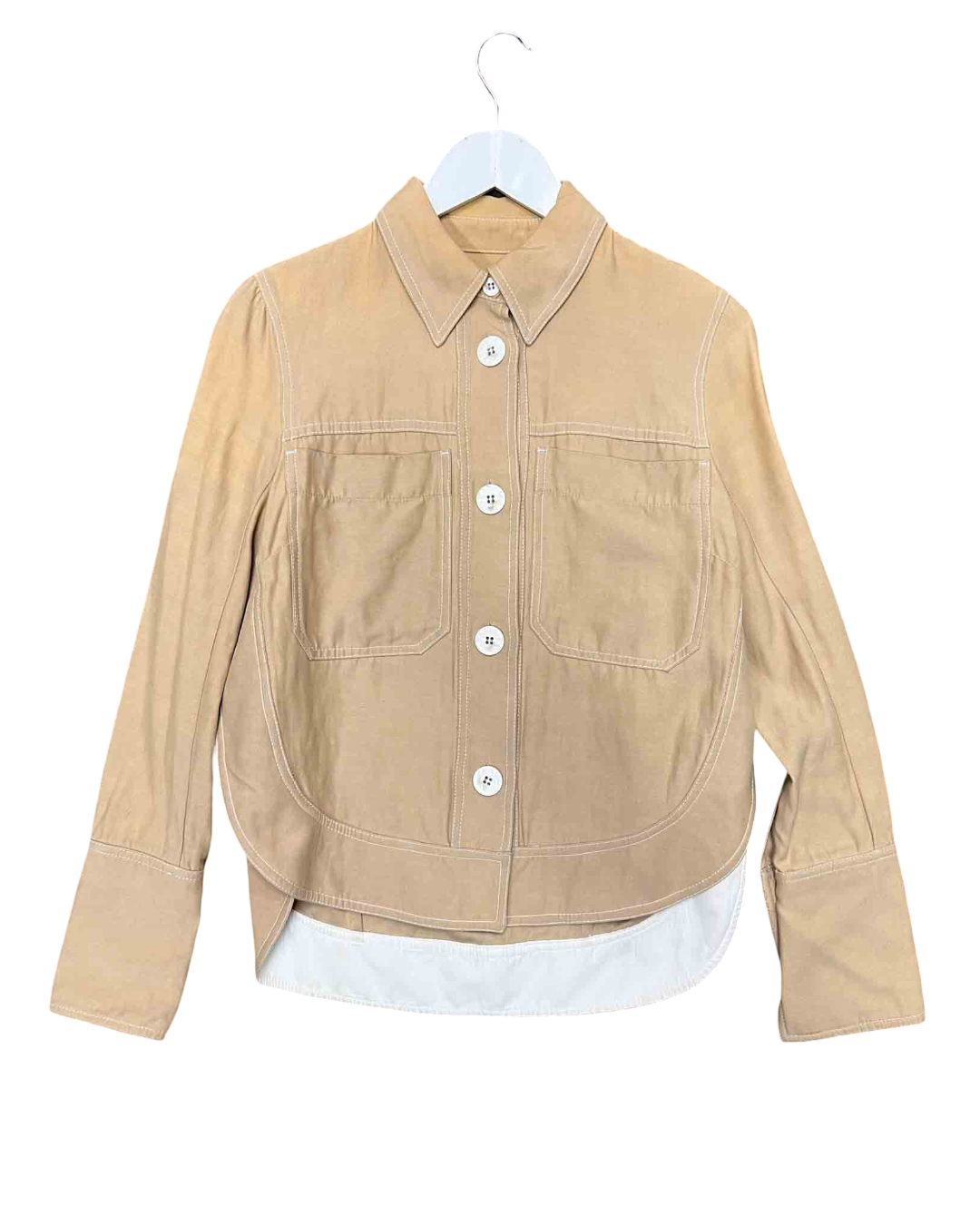 Size 1 (8) | Lee Mathews Beige Button Shirt