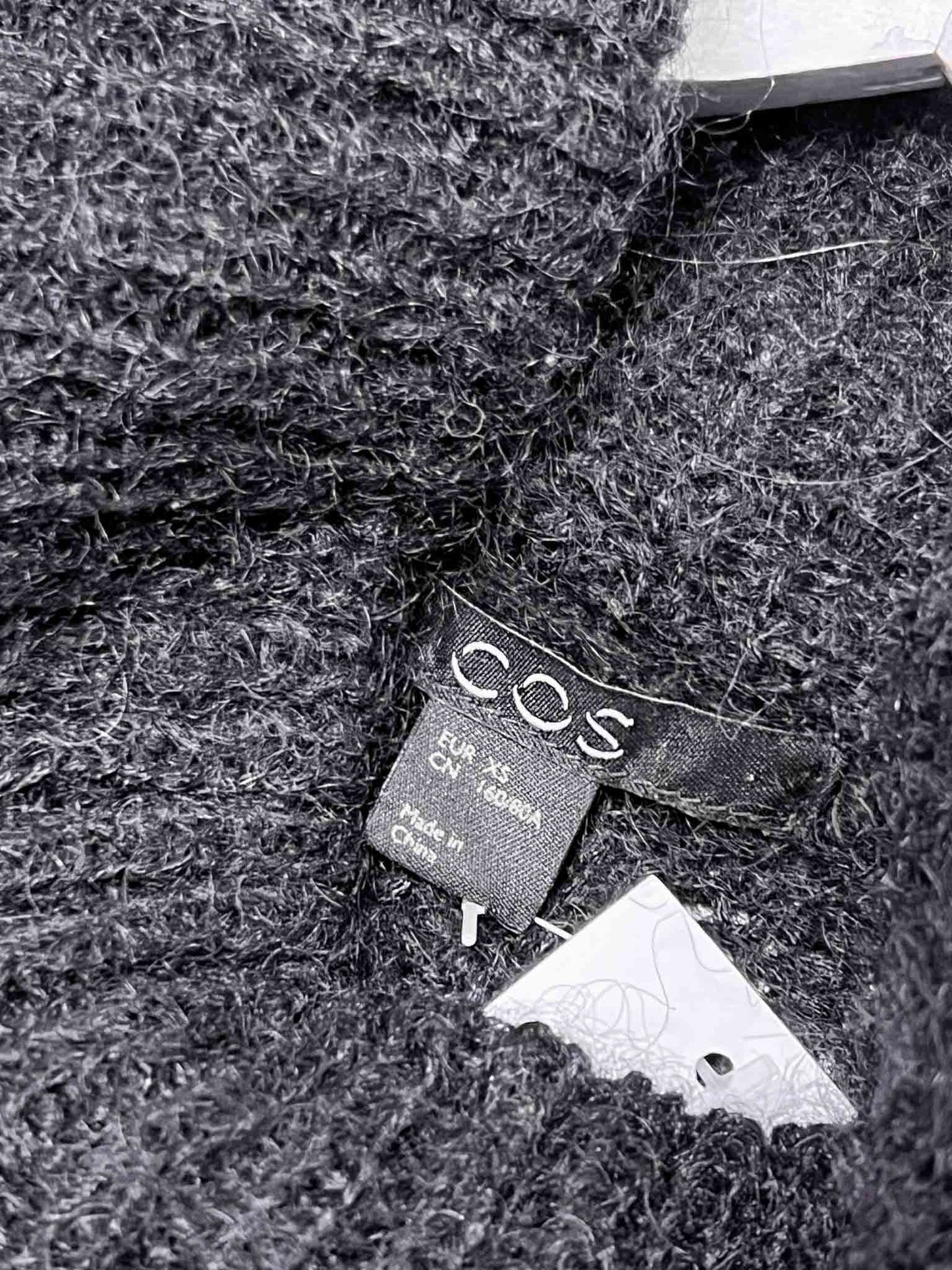 Size XS | COS Black Mohair Blend Knitted Jumper