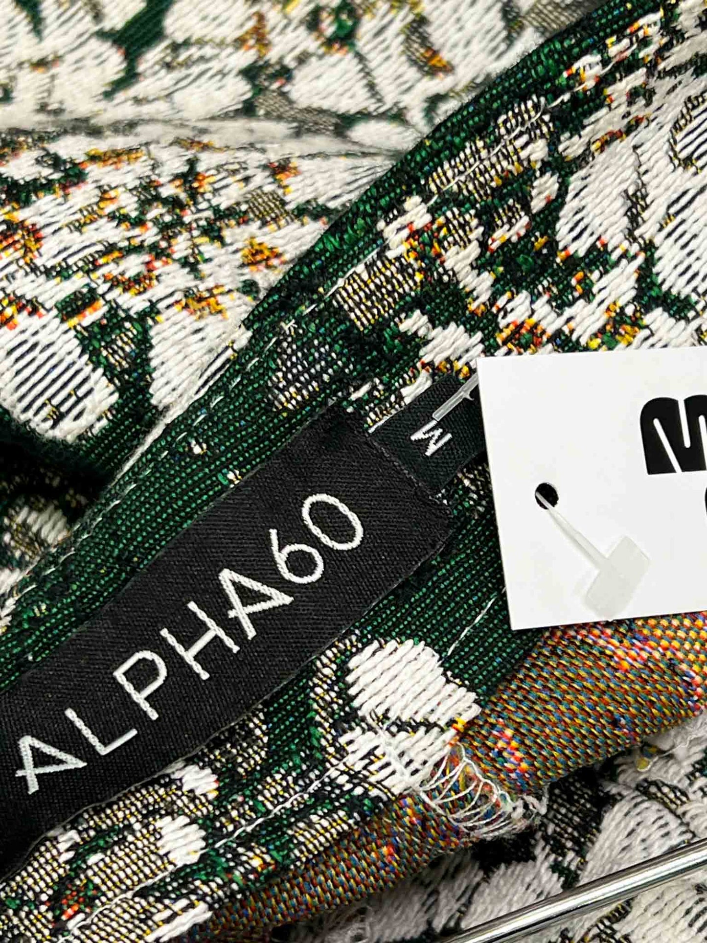 Size M | Alpha60 White/Green Tapestry Pants
