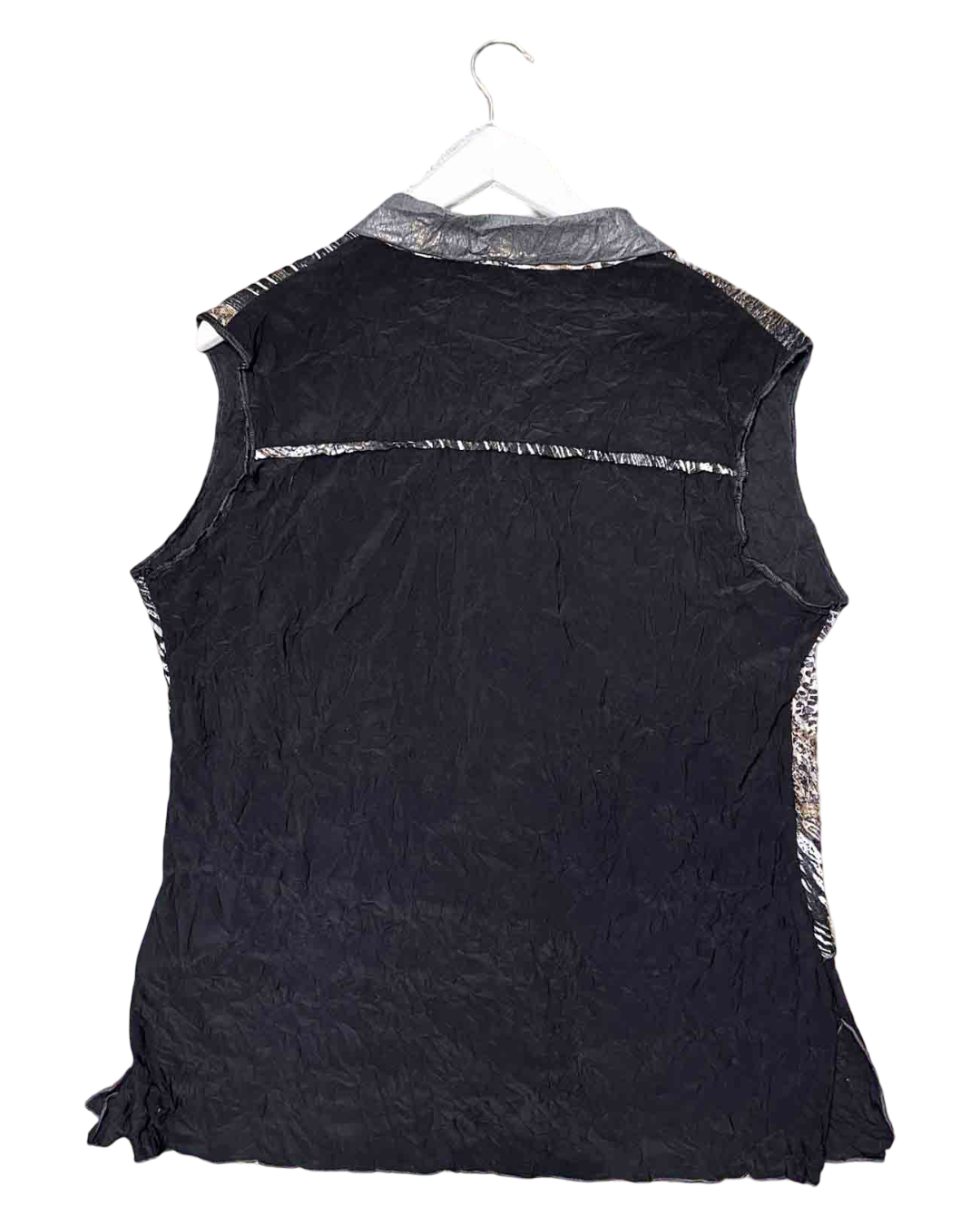 Size XL | Kathleen Berney Black/Brown Abstract Top