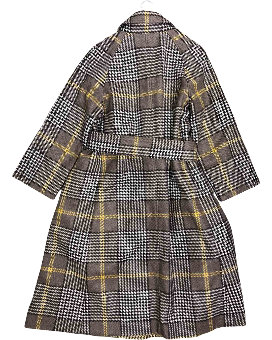 Size 10 | Jac + Jack Wool Plaid Open Trench Coat