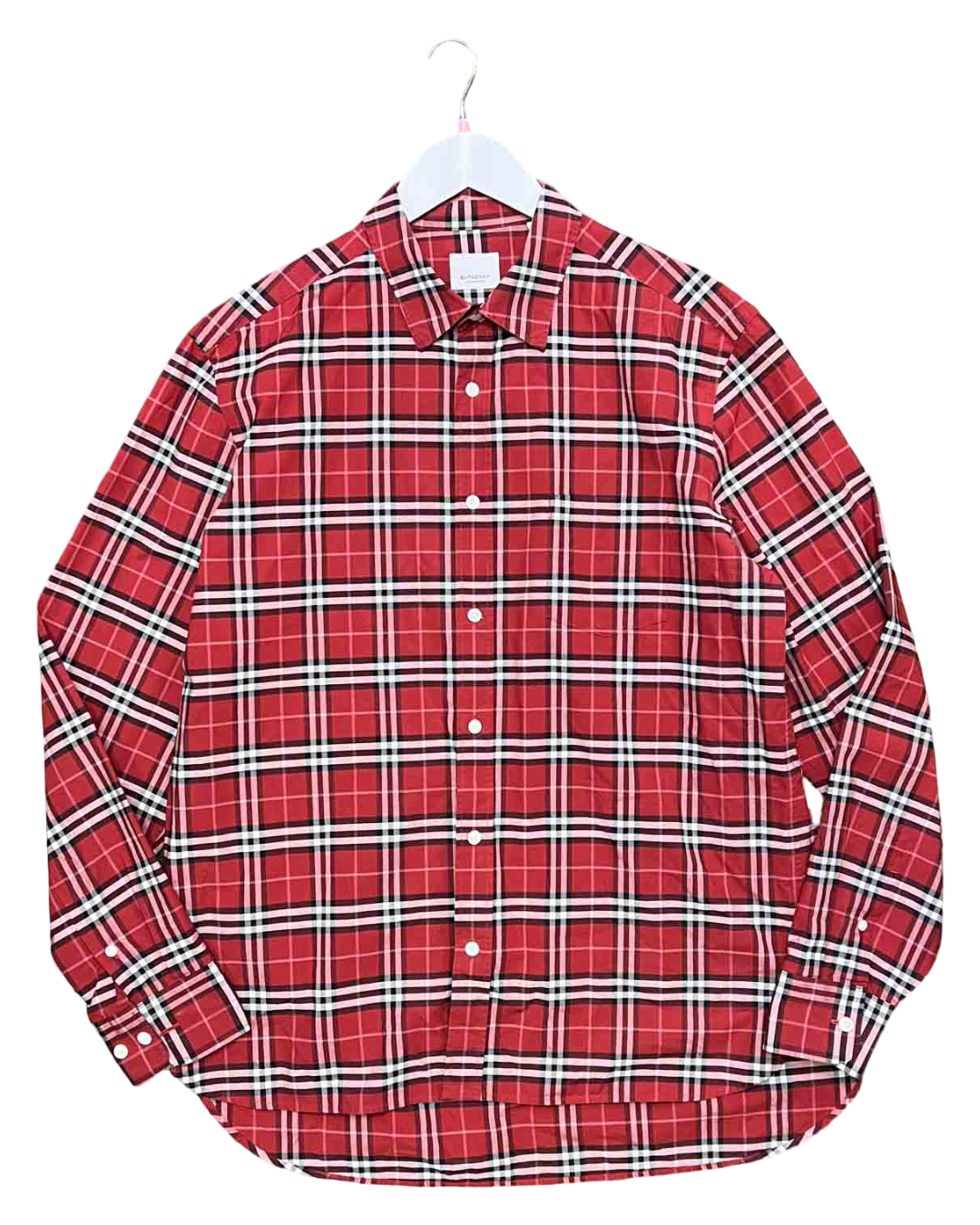 Size XL | Burberry Check Stretch Cotton Poplin Shirt