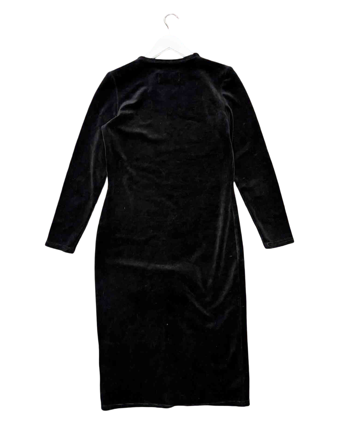 Size 10 | Kuwaii Black Babycord Long-Sleeve Dress