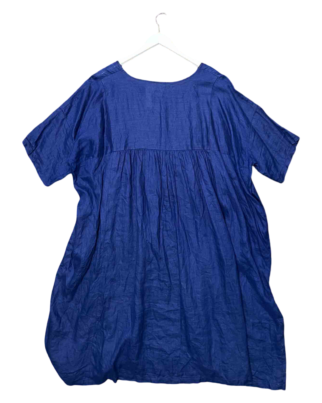 Size OSFM | Manteau Noir Navy Linen Smock Dress