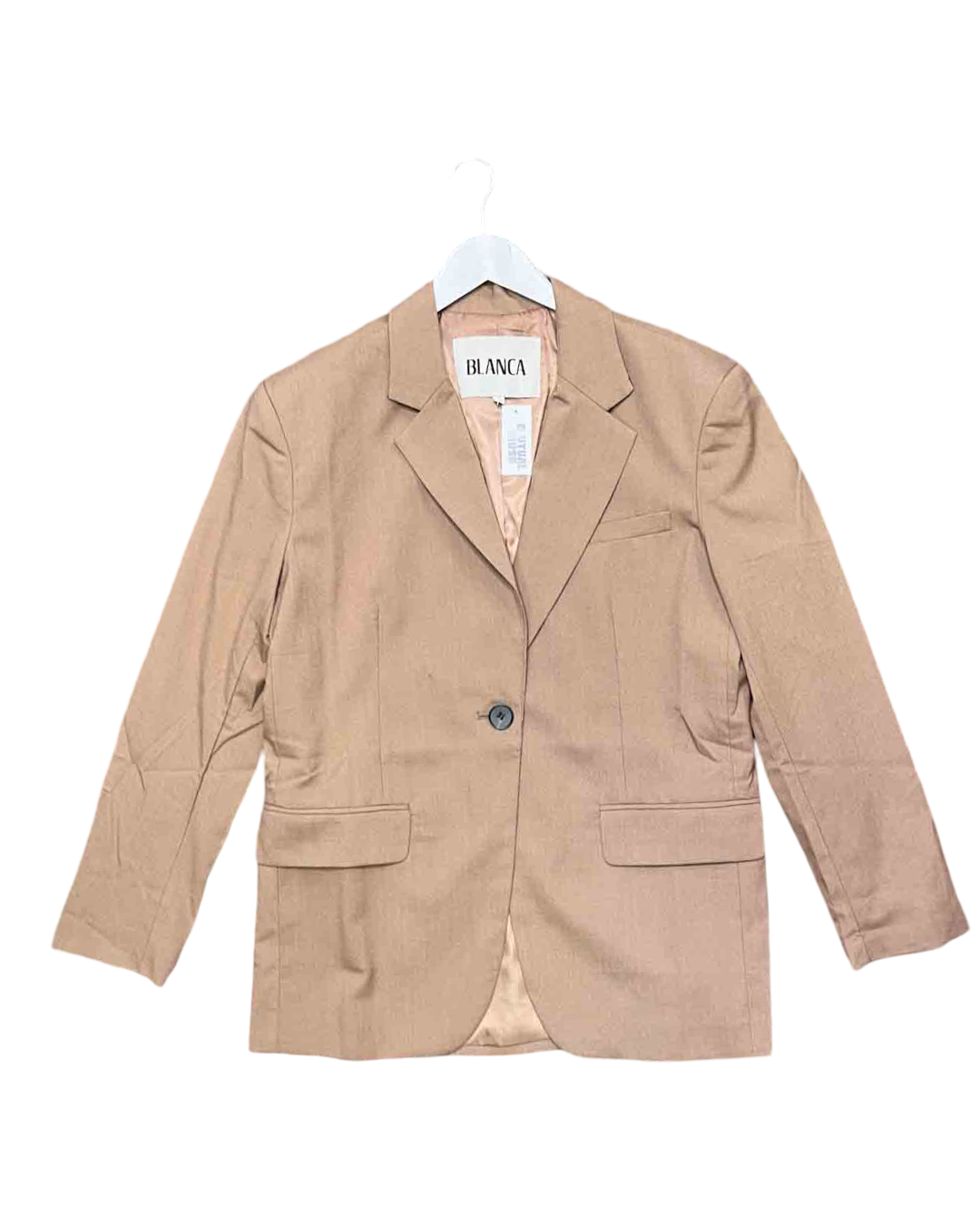 Size S/M | BLANCA Beige Oversized Wool Blend Blazer