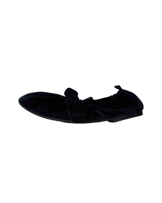 Size 39 | Radical Yes Black Velour Rumi Scrunchie Ballet Flat