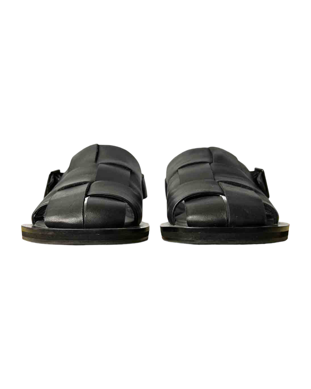 Size 38 | Alpha60 Black Leather Woven Sandal