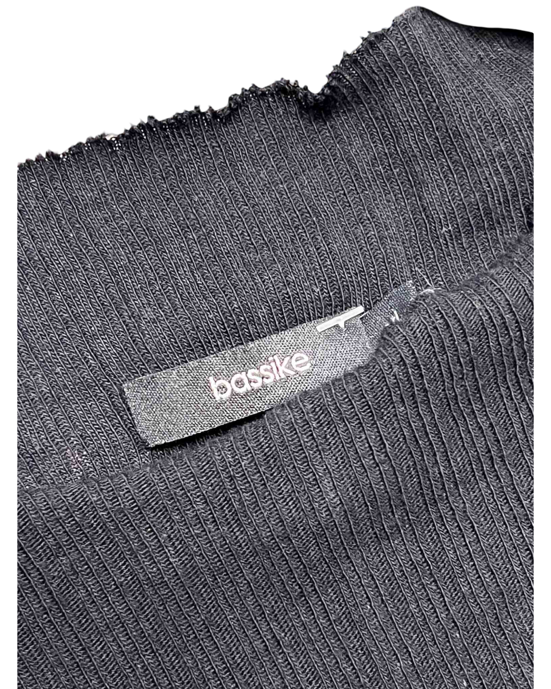 Size XL | Bassike Black Ribbed Top