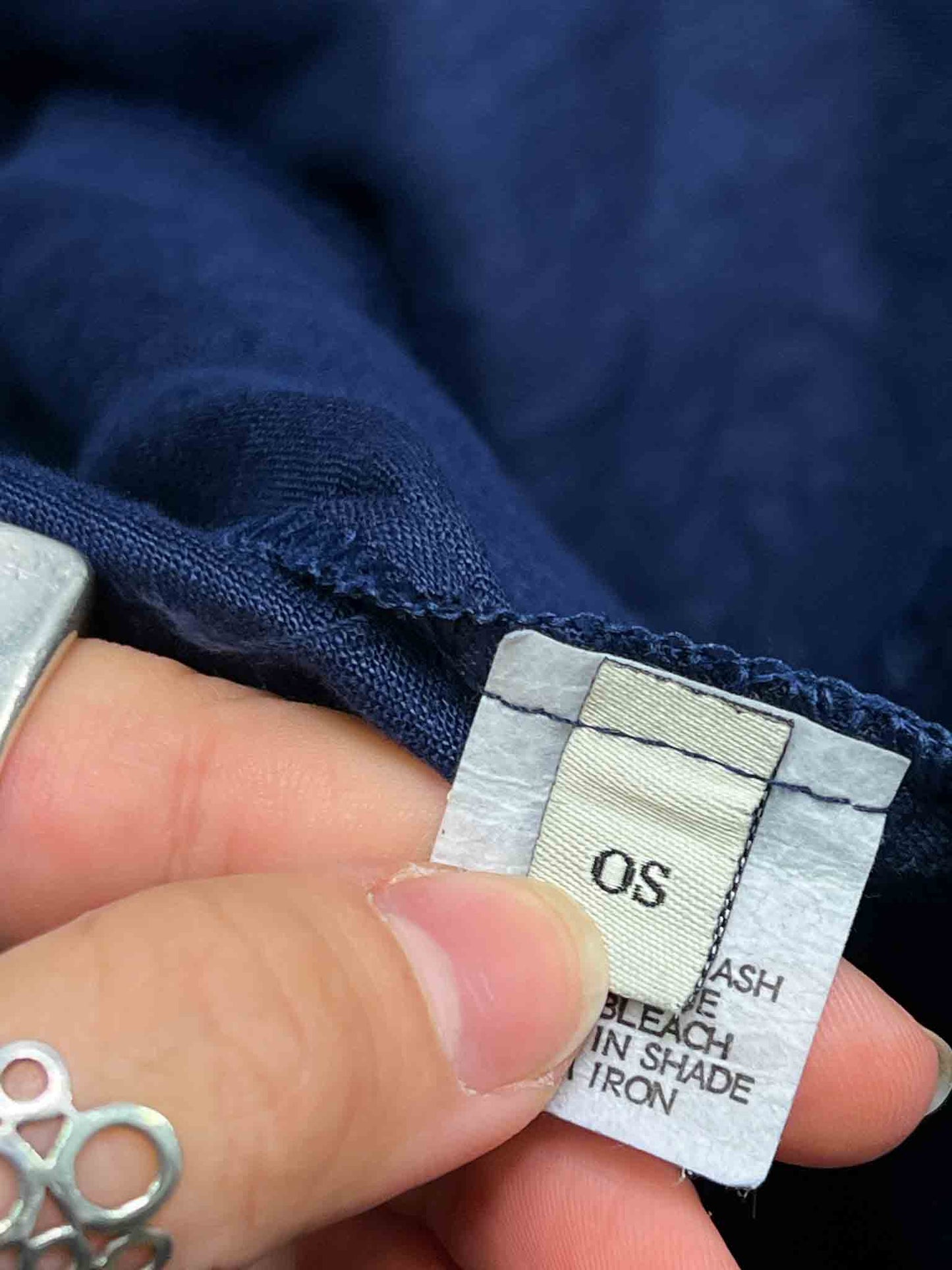 Size OSFM | Manteau Noir Navy Linen Smock Dress