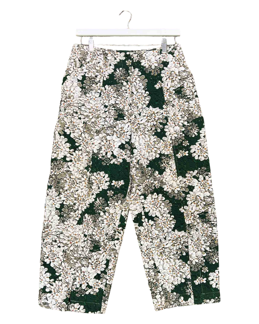Size M | Alpha60 White/Green Tapestry Pants