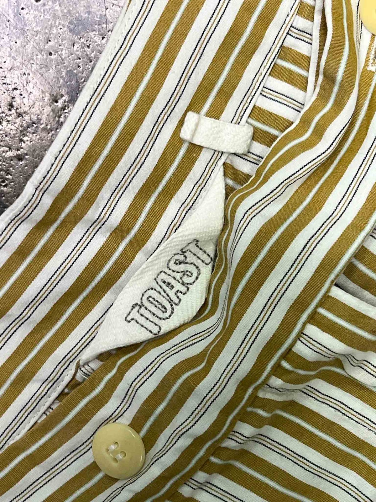 Size 10 | Toast Striped Cotton Pants