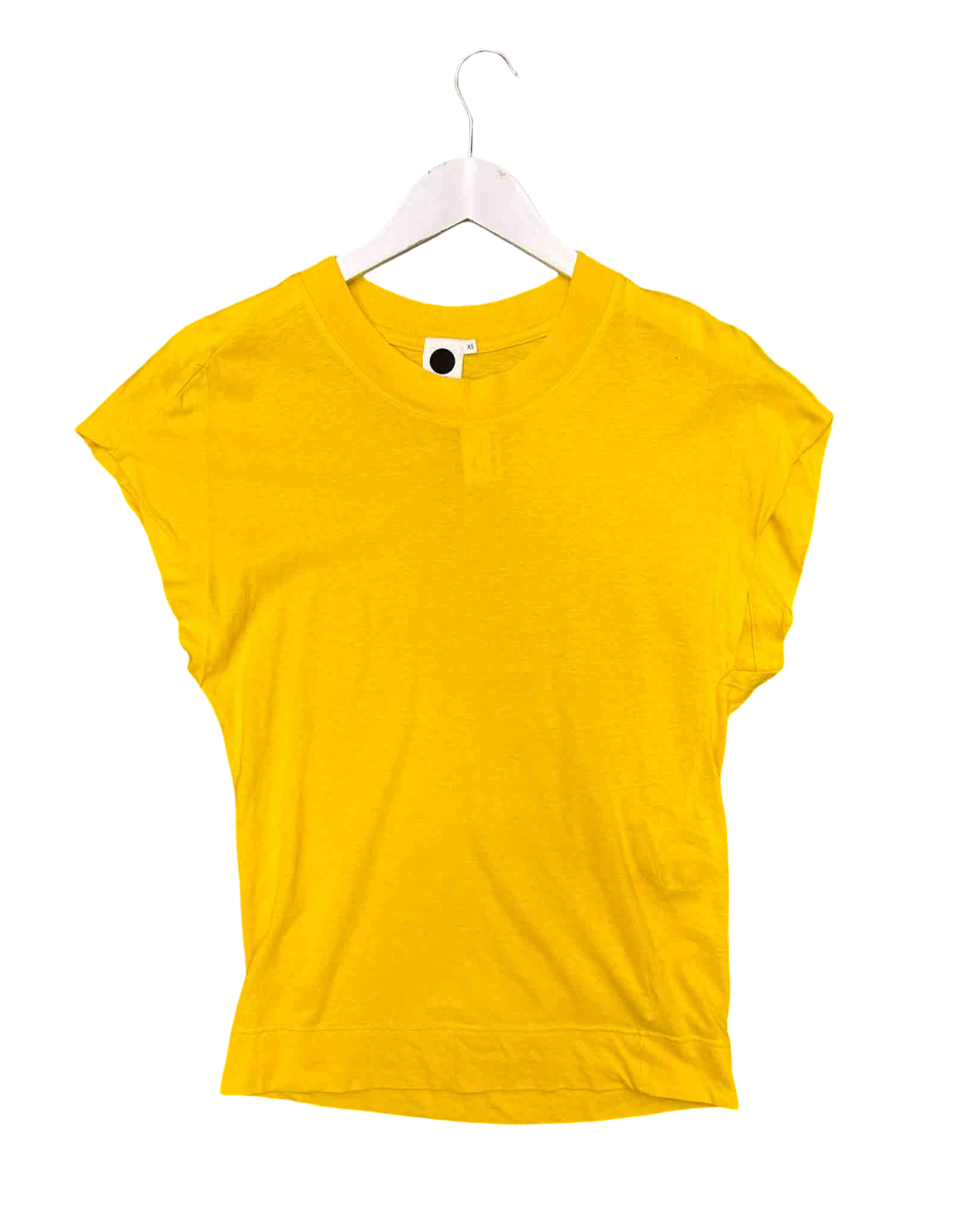 Size XS | Bassike Yellow Organic Cotton T-shirt