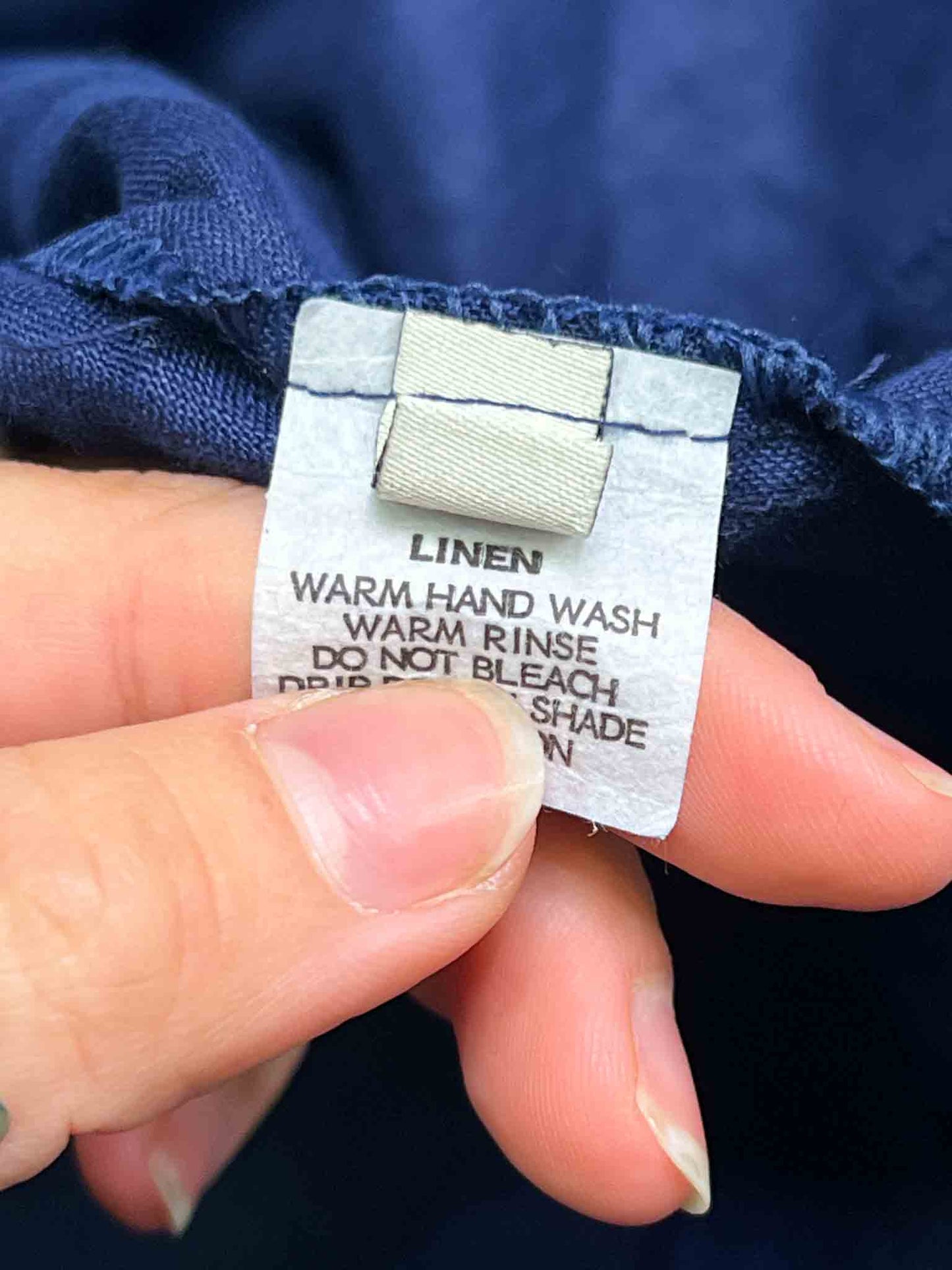 Size OSFM | Manteau Noir Navy Linen Smock Dress