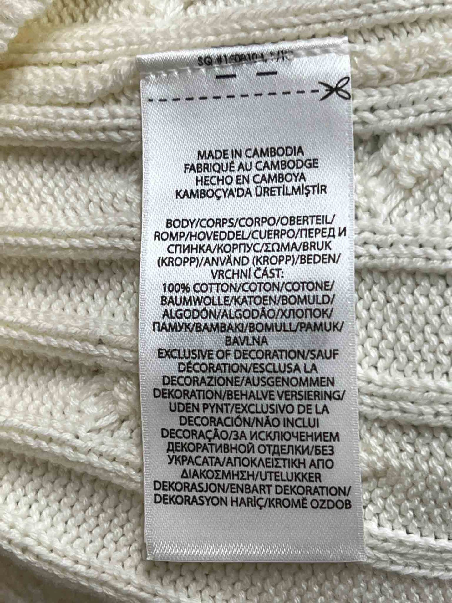 Size S | Ralph Lauren Cream Cotton Cable Knit Top