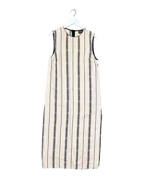 Size 12 (L) | Albus Lumen Striped Linen Dress
