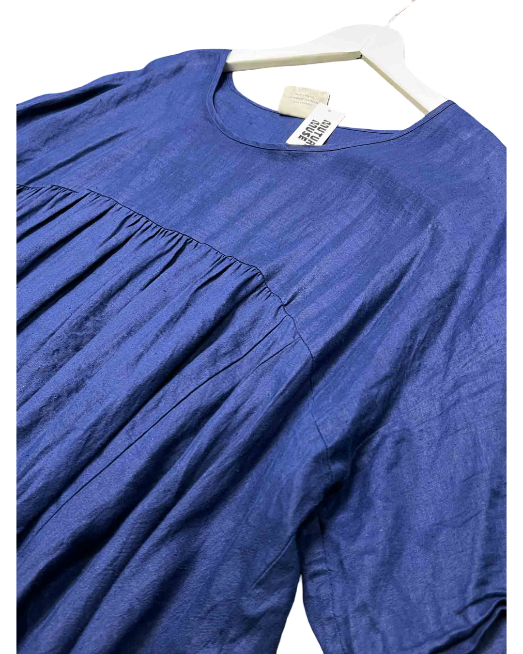 Size OSFM | Manteau Noir Navy Linen Smock Dress