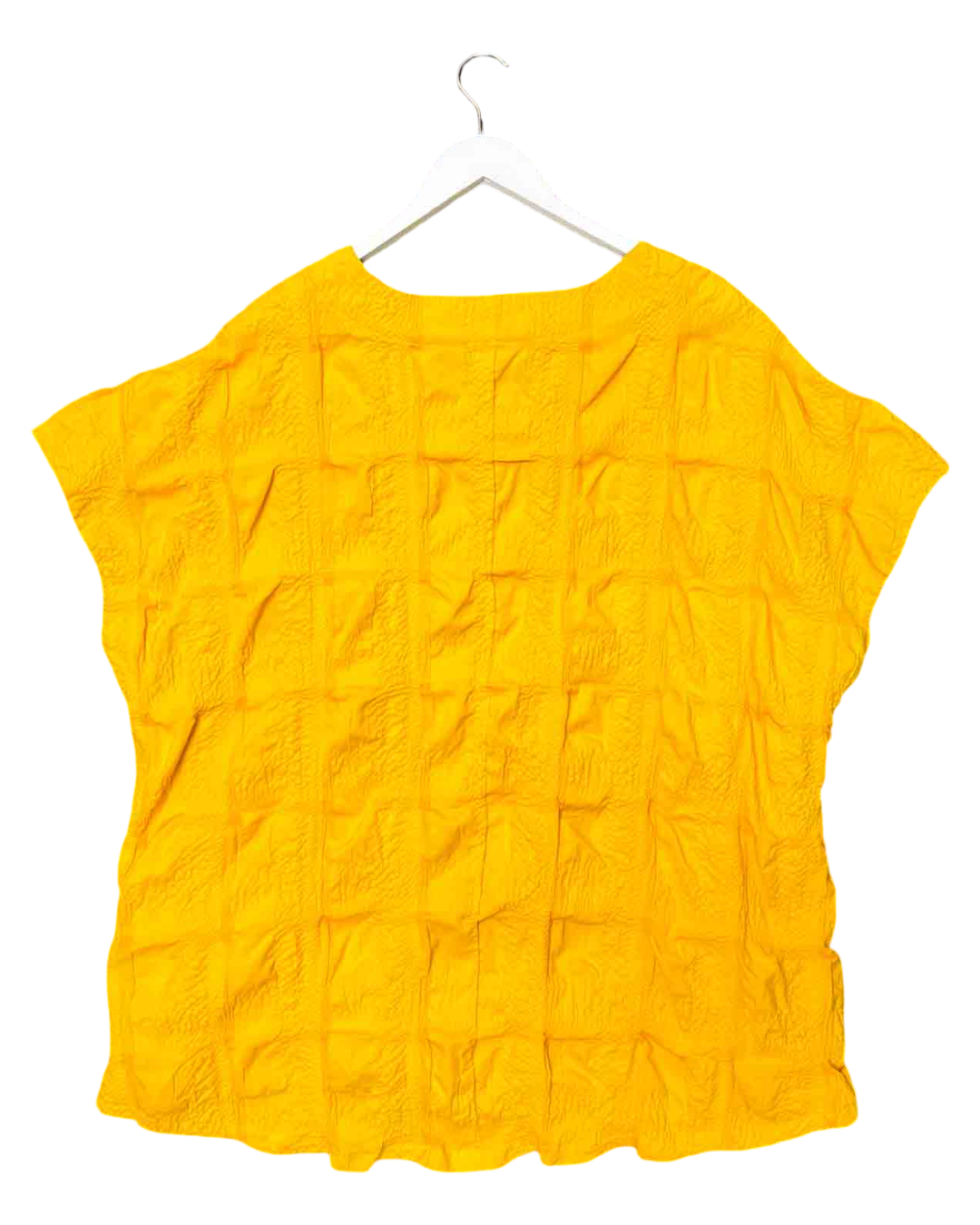 Size M | Tiffany Treloar Cotton Seersucker Yellow Top