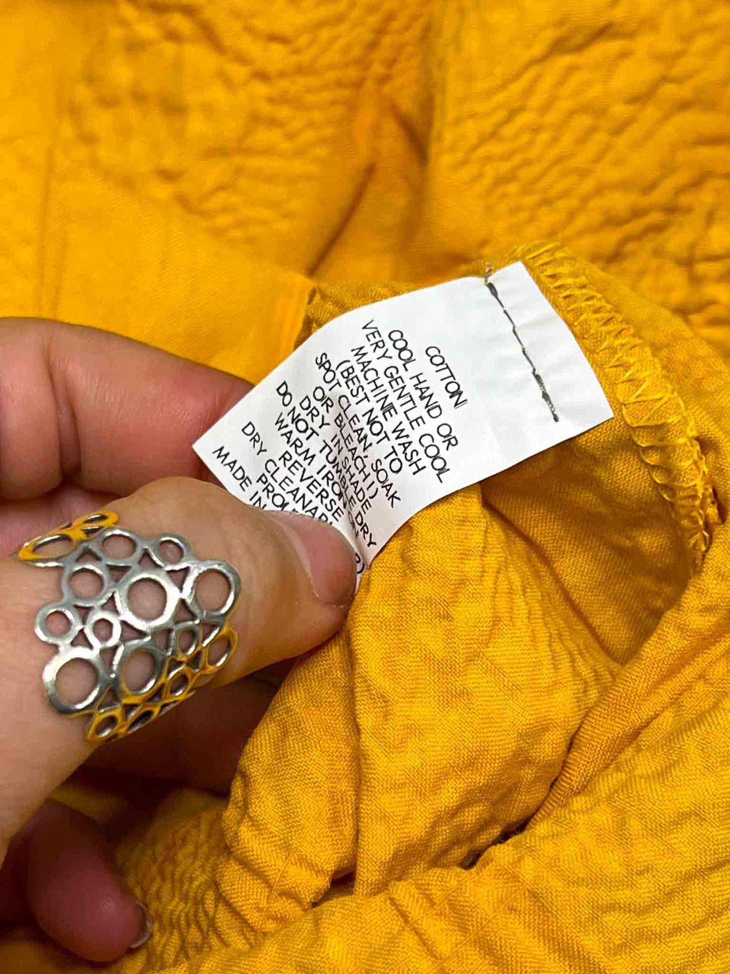 Size M | Tiffany Treloar Cotton Seersucker Yellow Top