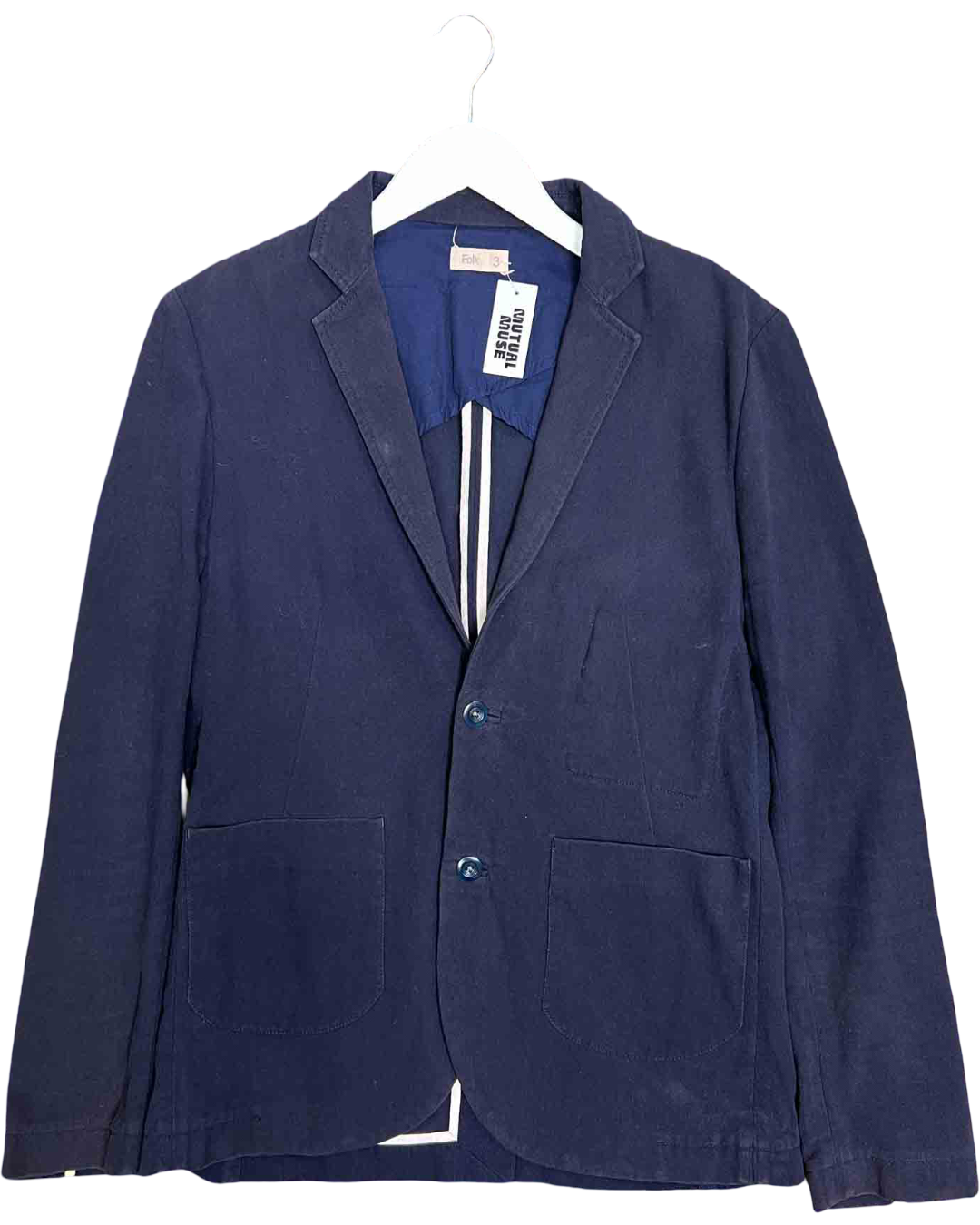 Size 3 (L) |  Folk Relaxed Black Cotton Blazer Jacket