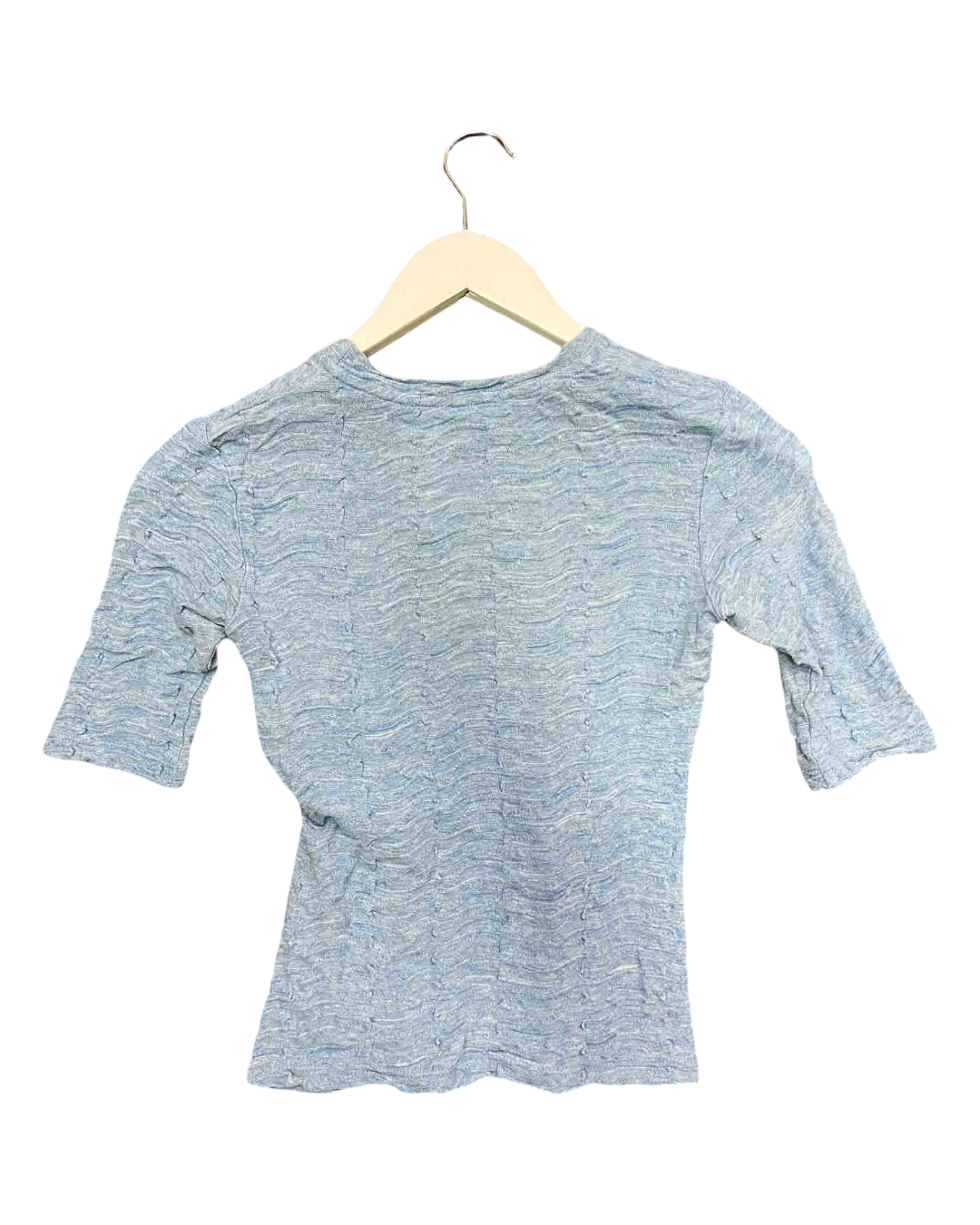 Size 8 | Pageant Blue Textured Knit Top