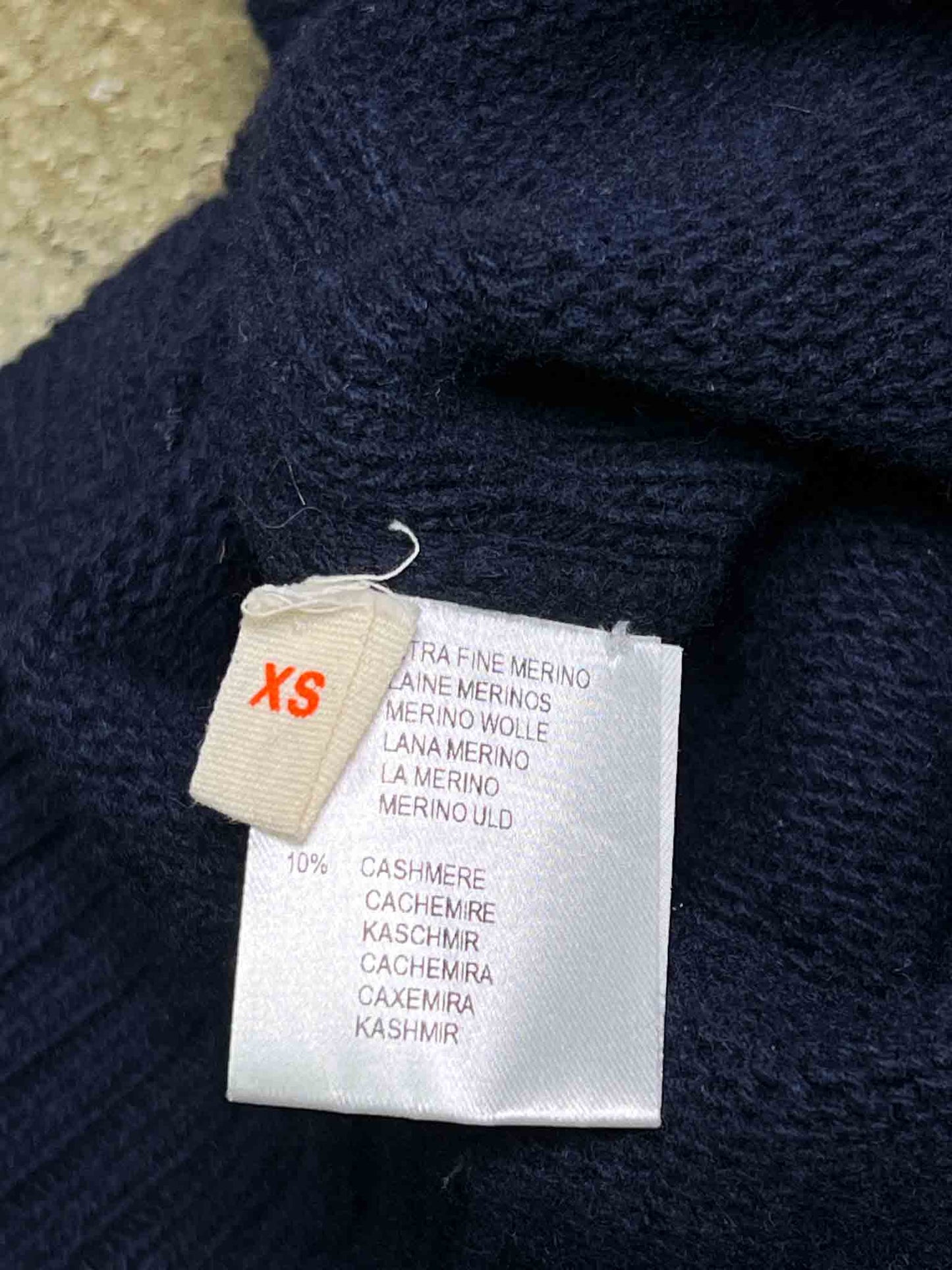 Size XS | &Daughter Navy Merino/ Cashmere Vest