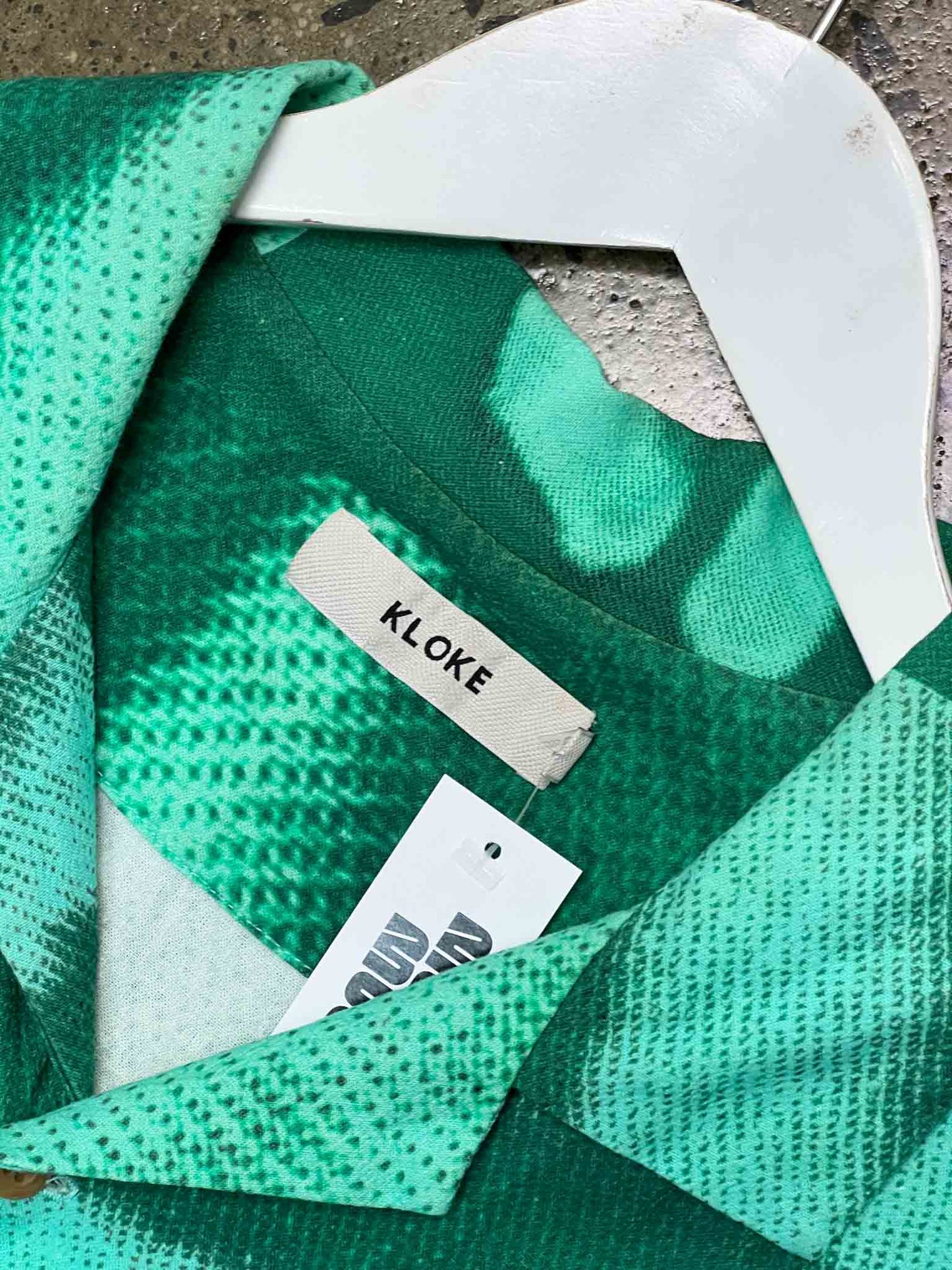 Size L | Kloke Turquoise Cotton Two Tone Shirt